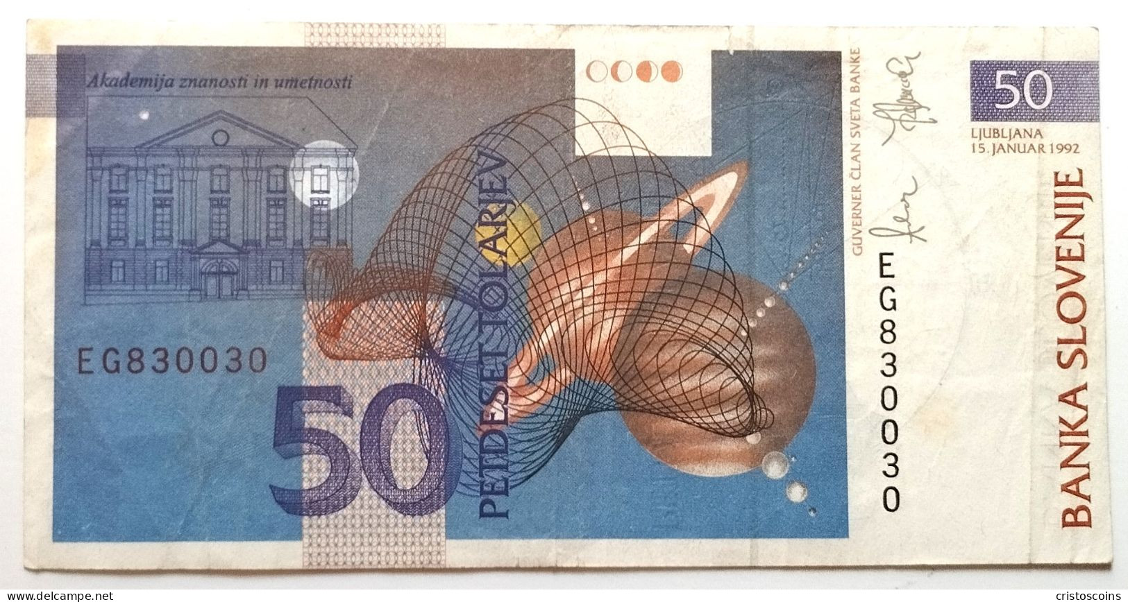 Slovenia 50 Tolarjev 1992 VF  (B/78 - Eslovenia