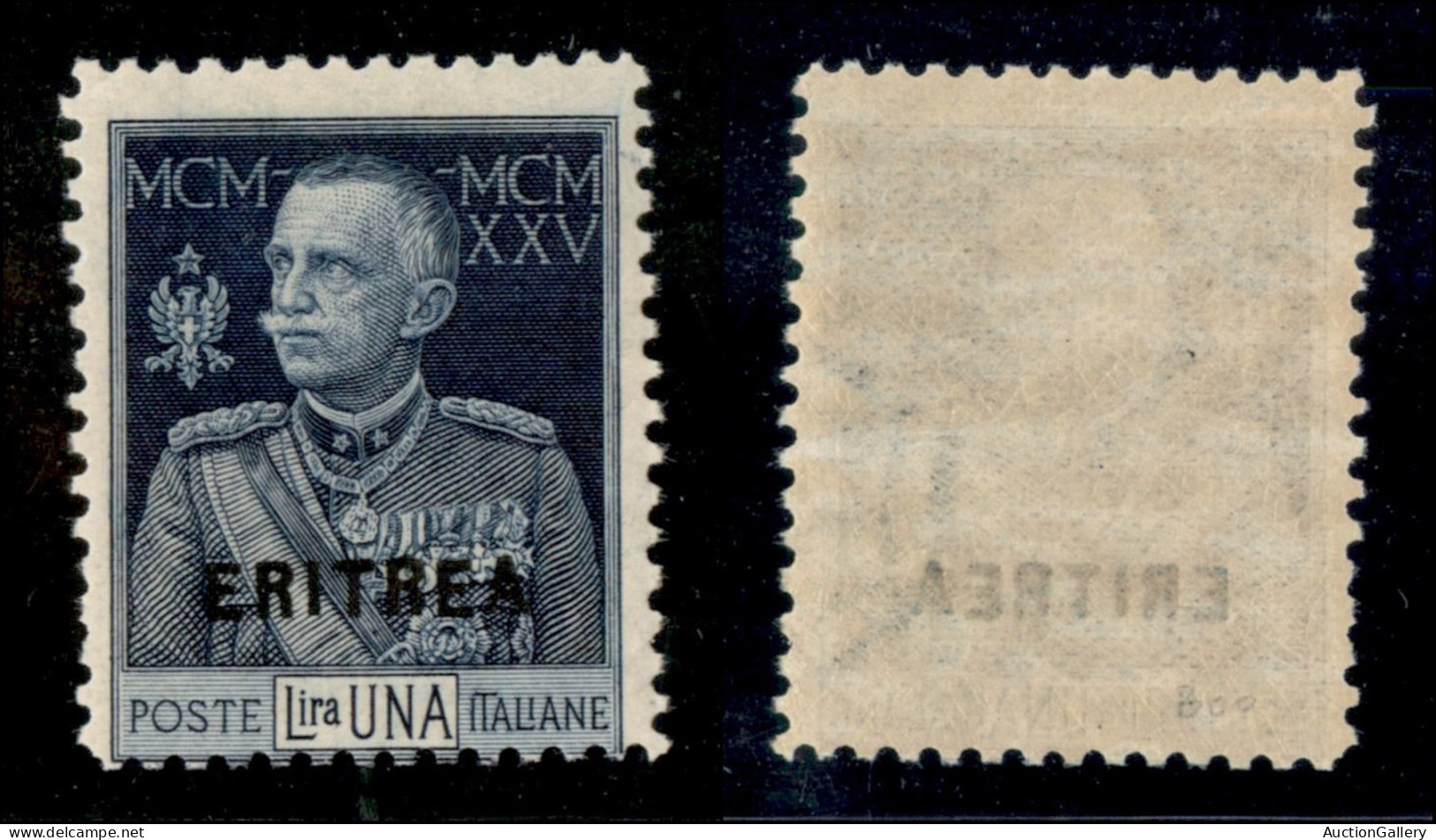 Colonie - Eritrea - 1925 - 1 Lira Giubileo (97c) Con Filigrana Corona - Gomma Integra (180) - Autres & Non Classés