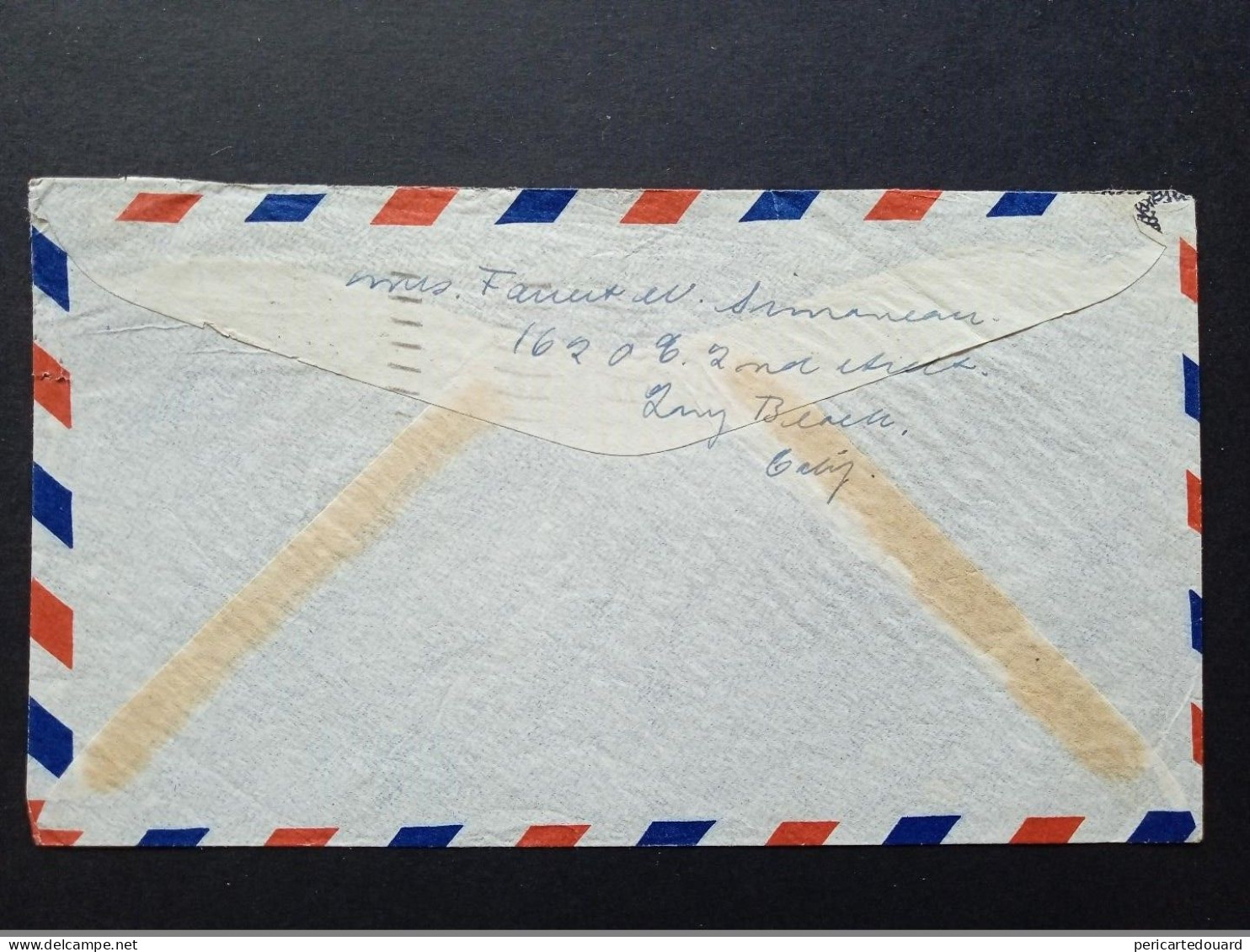 Jolie Lettre Air Mail Depuis Long Beach Vers Pearl Harbour Le 10 Février 1941 - Cartas & Documentos