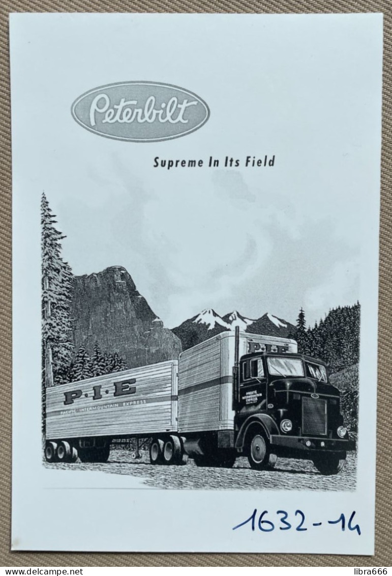 PETERBILT - 15 X 10 Cm. (REPRO PHOTO ! Zie Beschrijving, Voir Description, See Description) ! - Auto's