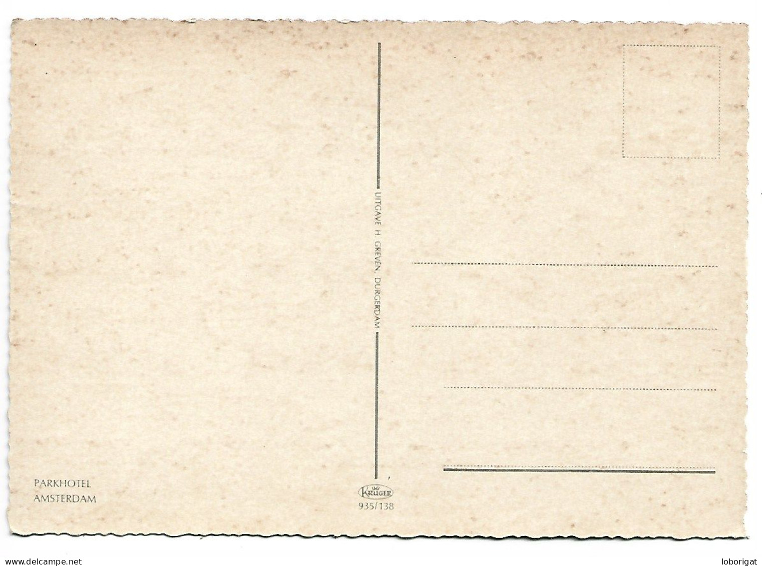 PARKHOTEL.-  AMSTERDAM.- ( HOLANDA ) - Hotels & Gaststätten