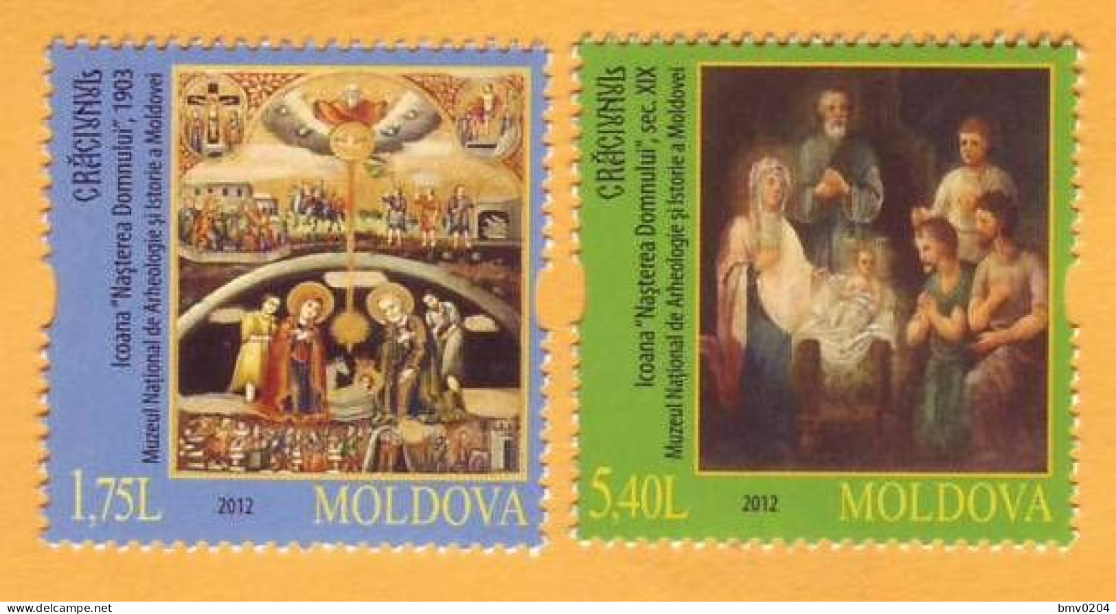 2012 Moldova Moldavie Moldau  Christmas. Icon. National Museum Of History And Archaeology.  2v Mint - Moldavie