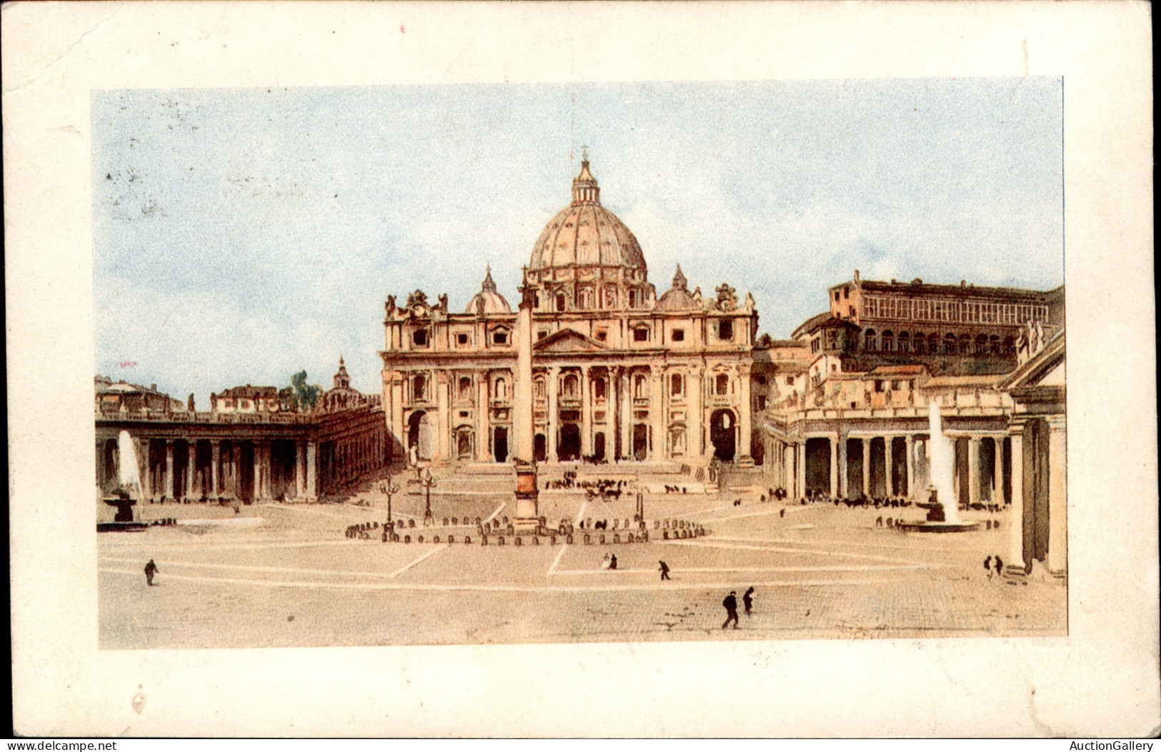 VATICANO - Cartolina Via Aerea Per Basilea Del 13.4.32 Con Conciliazione Tre 5 Cent + Quartina E Due Singoli 10 Cent + 2 - Other & Unclassified