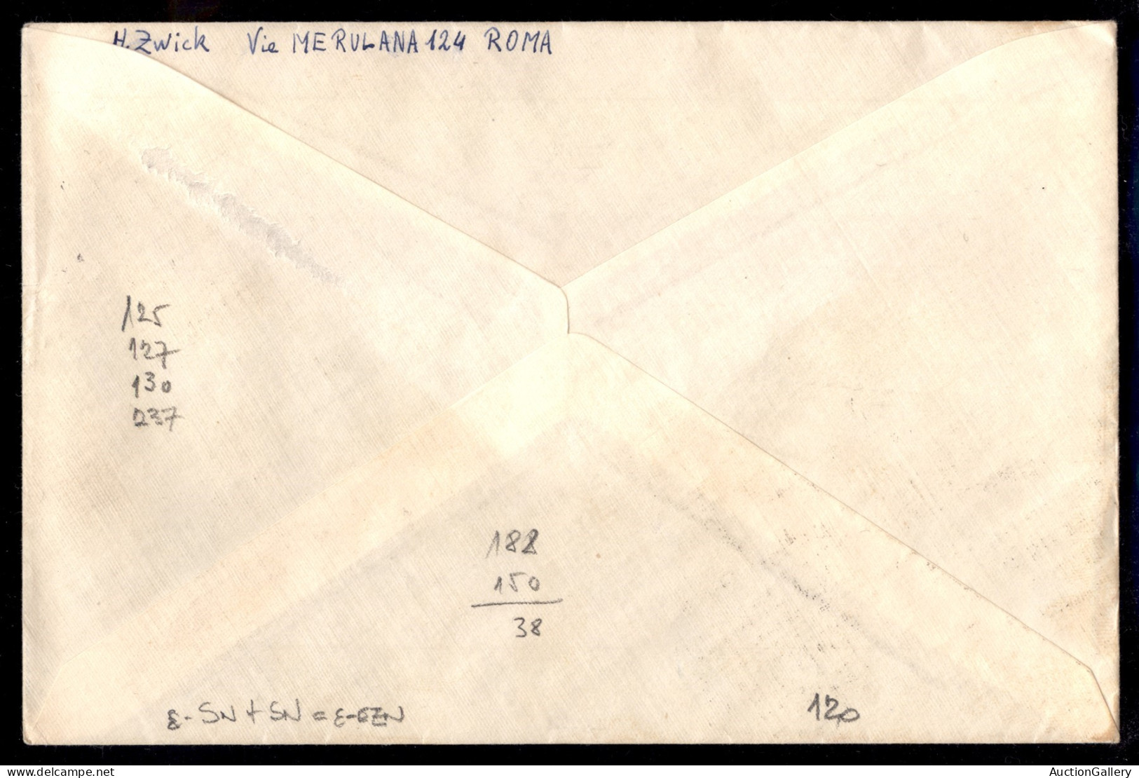 VATICANO - Raccomandata Per La Germania Del 31.1.59 Per La Germania Con Bella Affrancatura Tre Emissioni (125 X 2 + 127  - Other & Unclassified