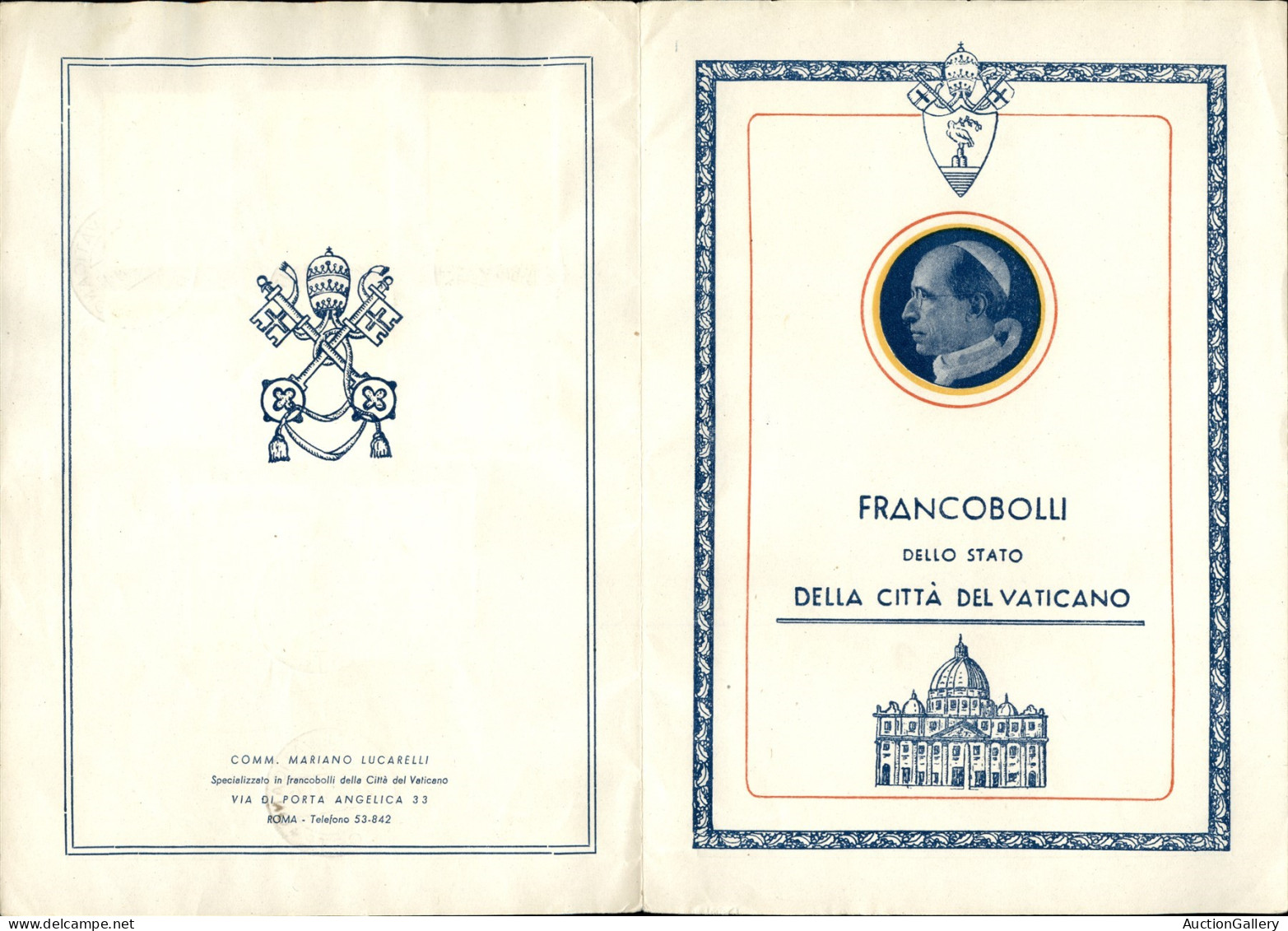 VATICANO - 1949 - Anno Santo Serie Completa (132/39) Su Cartoncino Delle Poste Vaticane Con Annullo 21.12.49 - Other & Unclassified