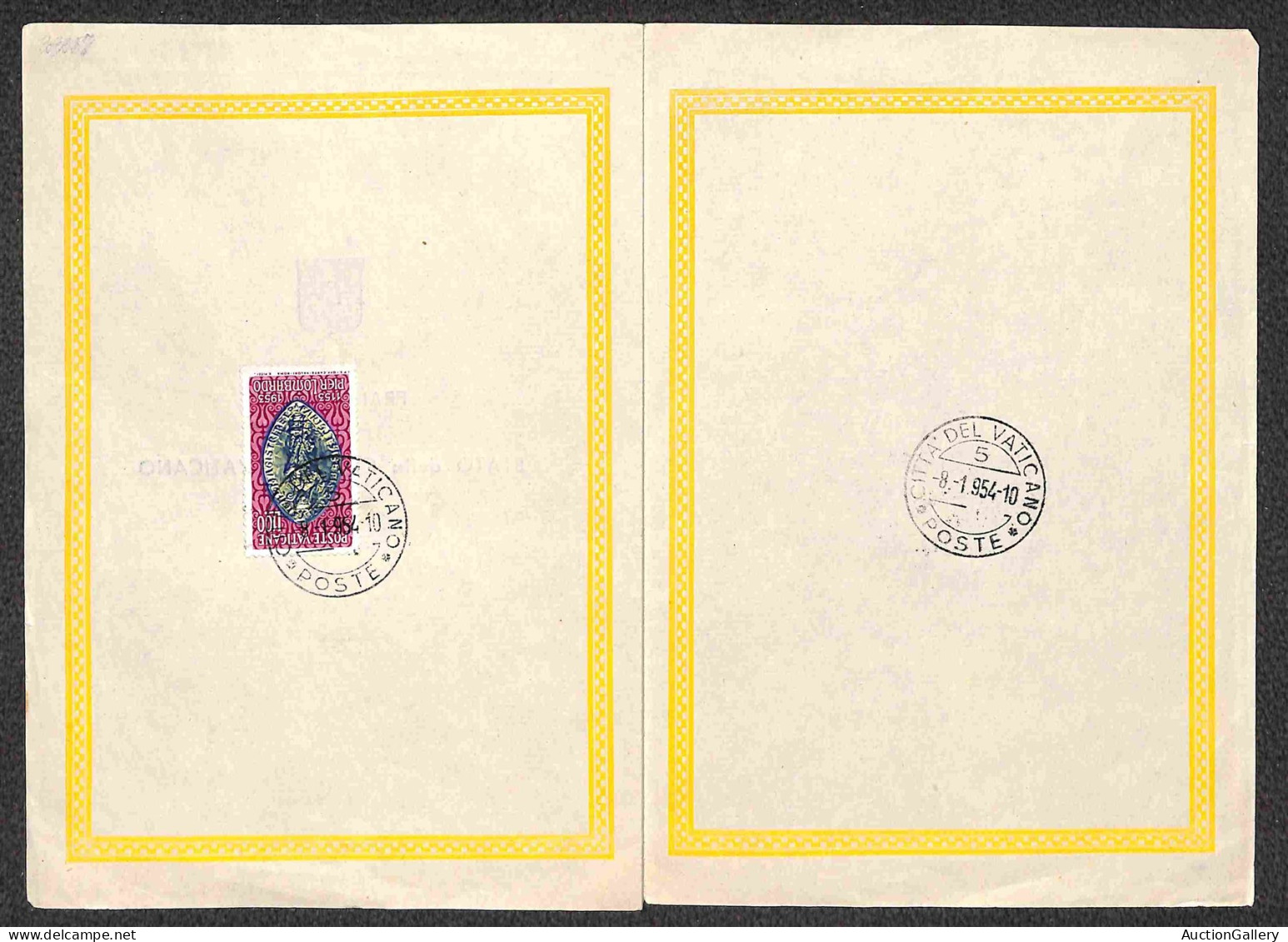 VATICANO - 1953 - Pier Lombardo 100 Lire (173) Su Cartoncino Delle Poste Vaticane Con Annullo 5.6.51 - Andere & Zonder Classificatie