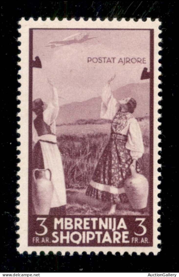 EUROPA - ALBANIA - 1940 - 3 Franchi Posta Aerea (11) - Gomma Integra - Sonstige & Ohne Zuordnung