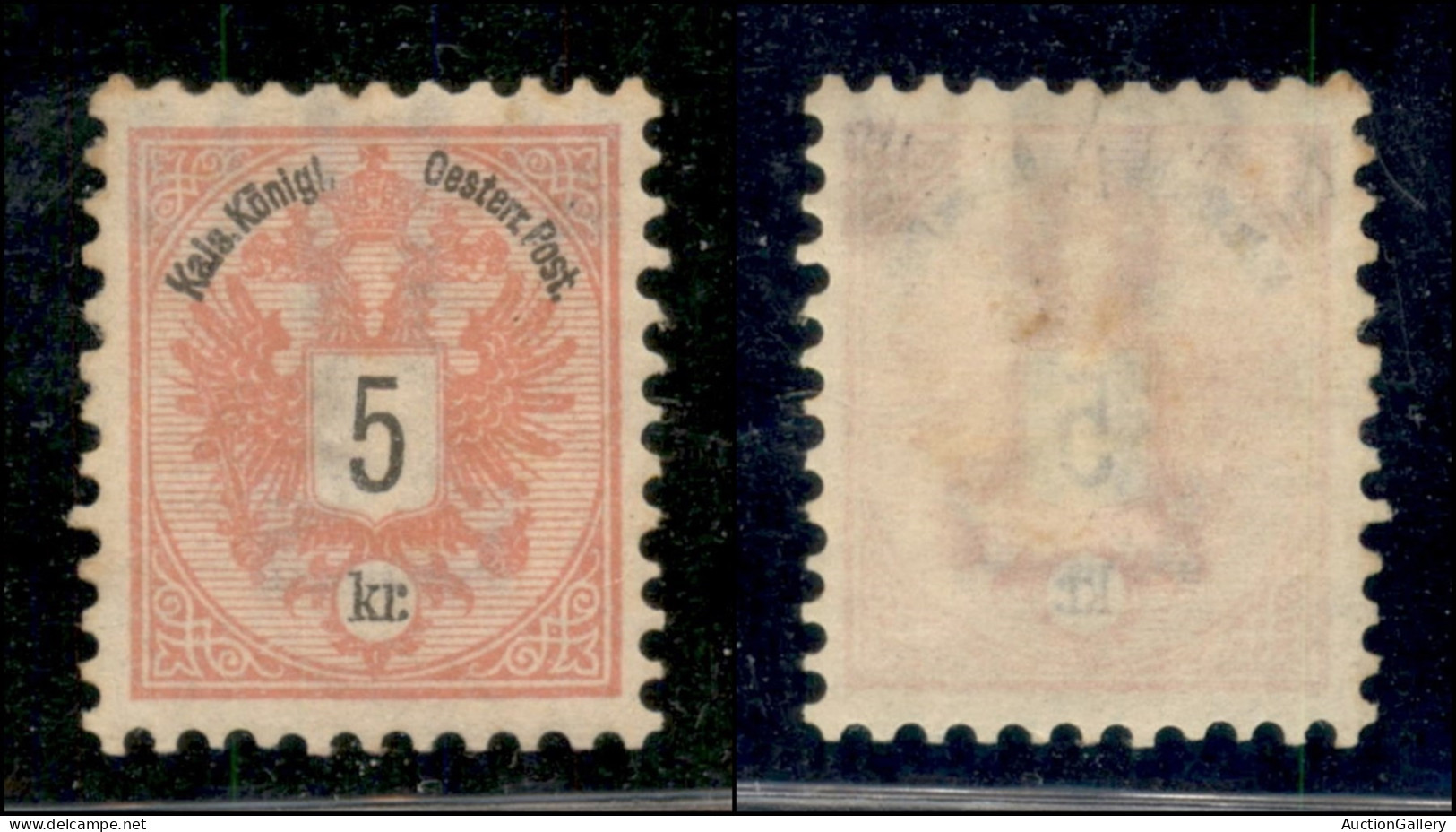 EUROPA - AUSTRIA - 1883 - 5 Kreuzer (46) - Gomma Originale - Ottimamente Centrato - Otros & Sin Clasificación