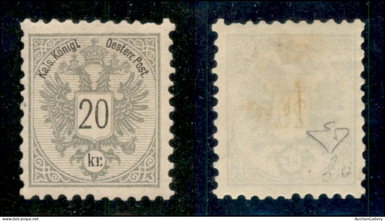 EUROPA - AUSTRIA - 1883 - 20 Kreuzer (48) - Gomma Originale - Andere & Zonder Classificatie