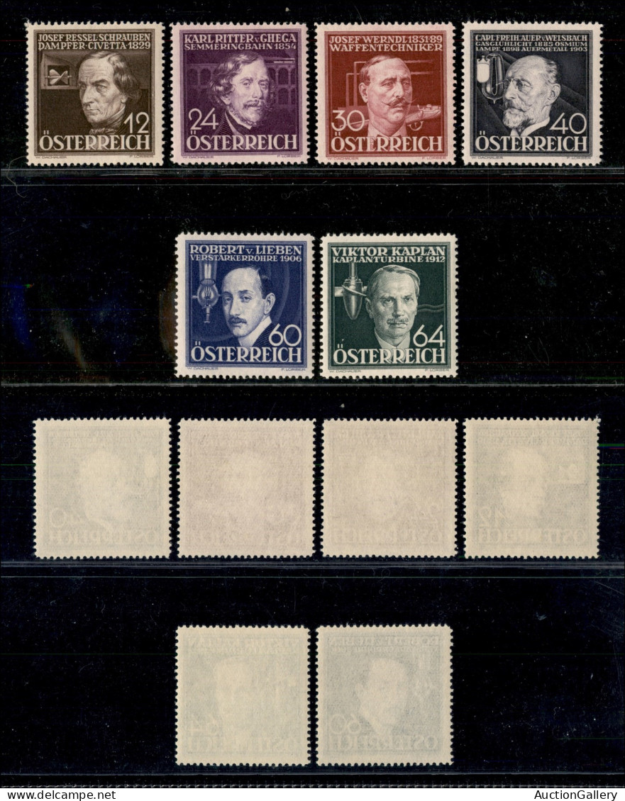 EUROPA - AUSTRIA - 1936 - Inventori (632/637) - Serie Completa - Gomma Integra - Andere & Zonder Classificatie