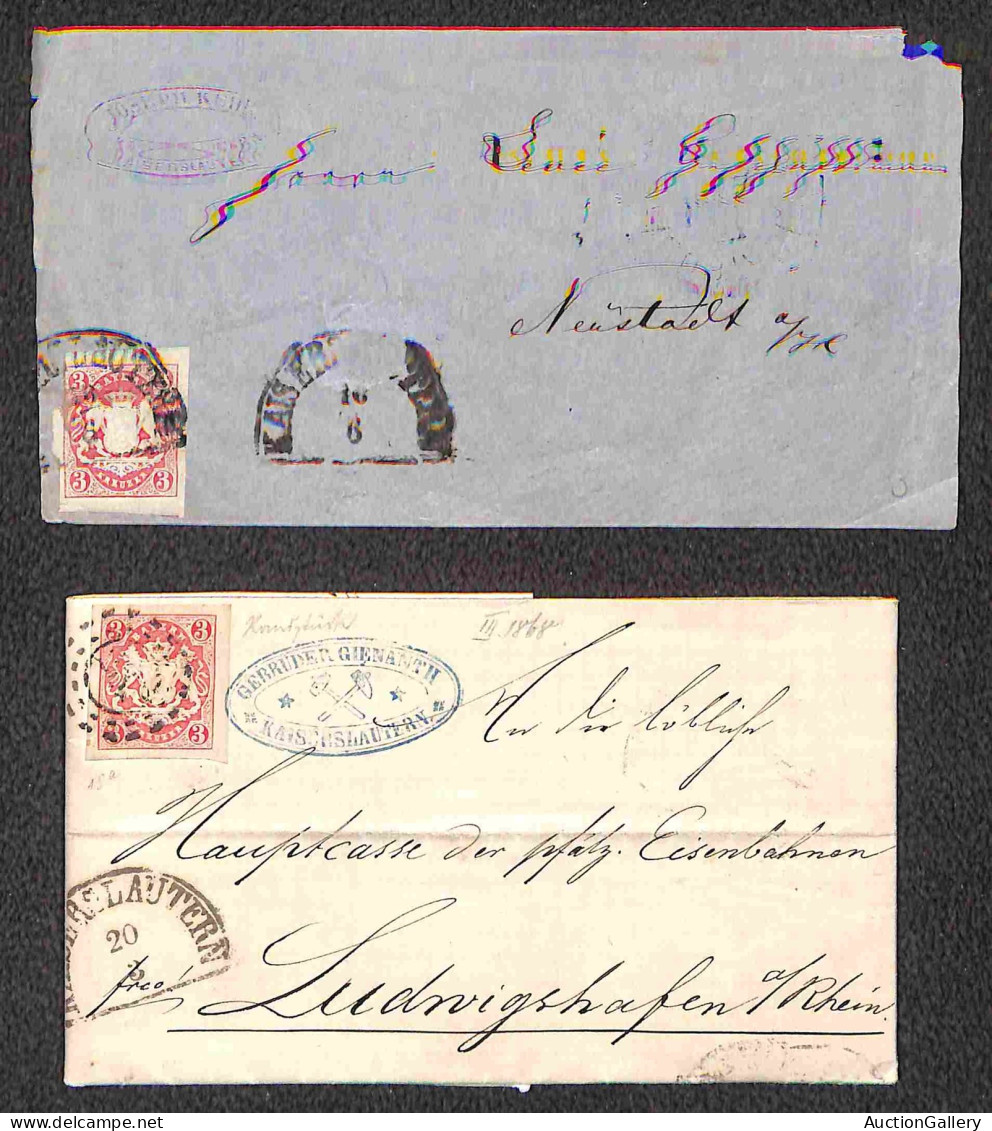 EUROPA - GERMANIA - 1868/1869 - Insieme Di 9 Oggetti Postali Affrancati Col 3 Kreuzer Stemma (16) - Da Esaminare - Other & Unclassified
