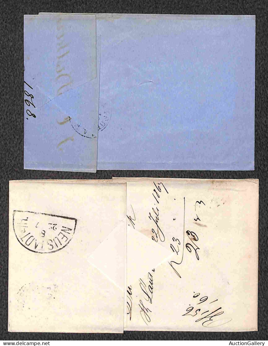 EUROPA - GERMANIA - 1868/1869 - Insieme di 9 oggetti postali affrancati col 3 kreuzer Stemma (16) - da esaminare