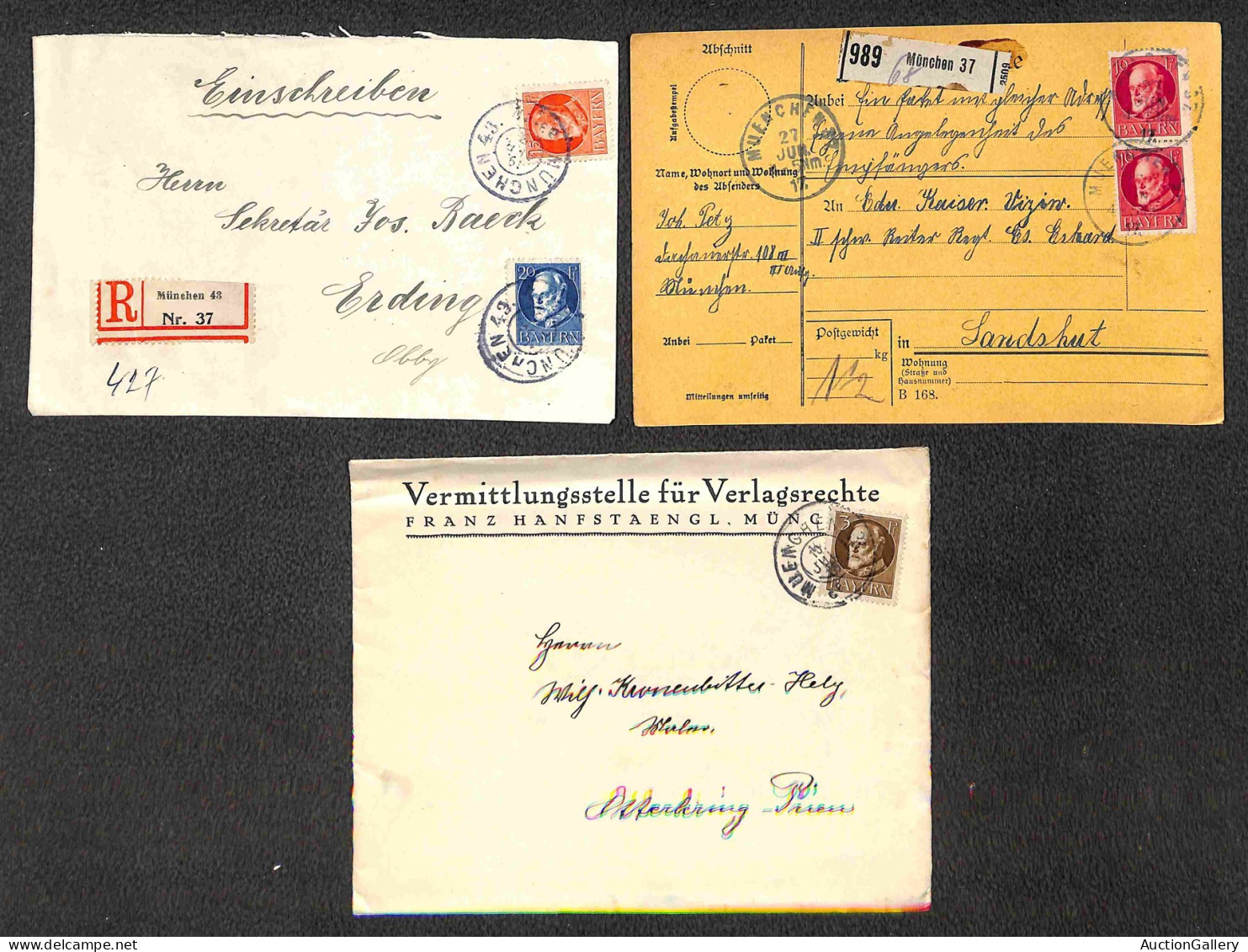 EUROPA - GERMANIA - 1911/1919 - Insieme Di 23 Oggetti Postali Del Periodo Con Diverse Affrancature (Leopoldo + Luigi III - Otros & Sin Clasificación