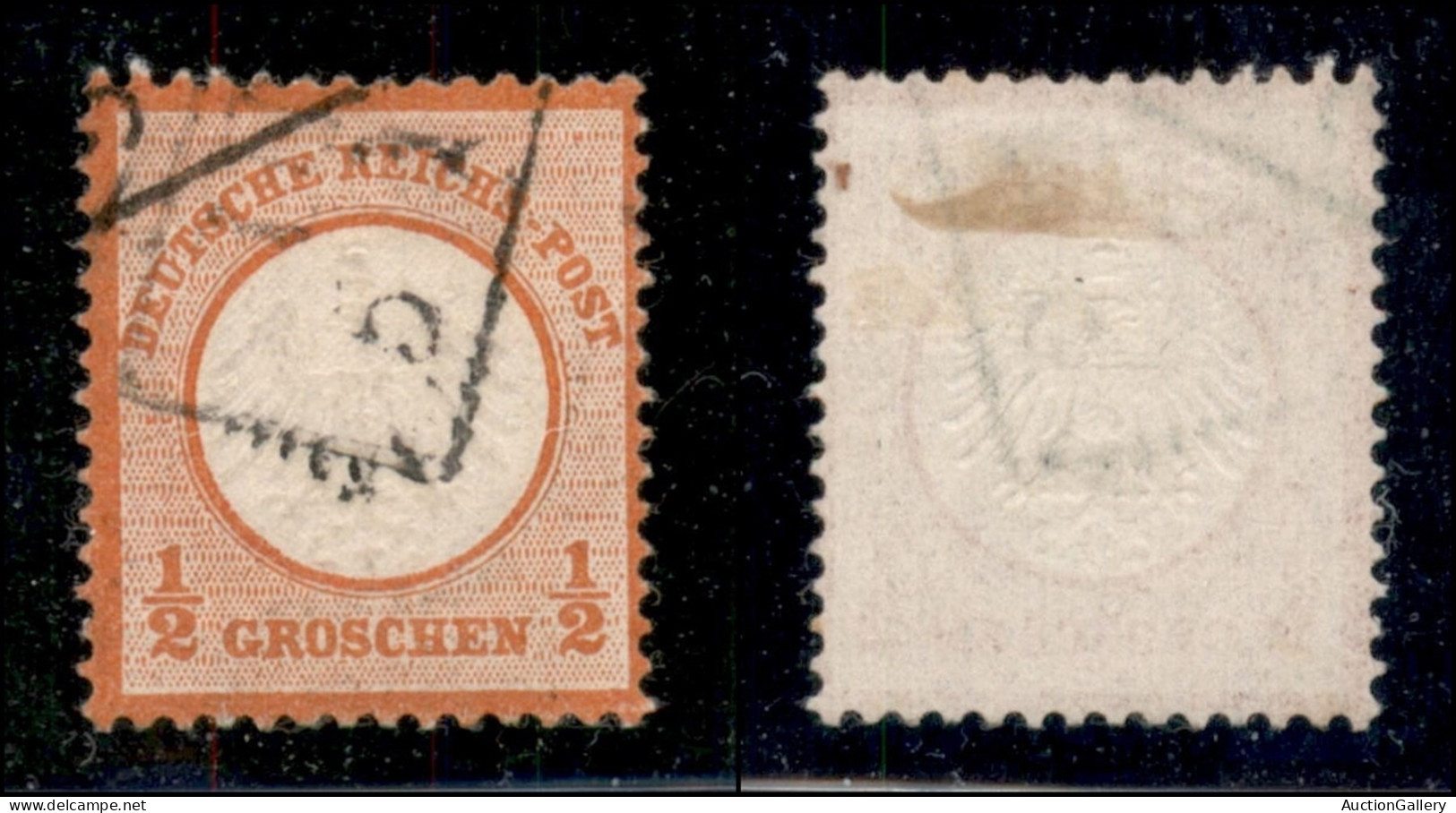 EUROPA - GERMANIA - 1872 - 1/2 Groschen (3) Usato - Molto Bello - Andere & Zonder Classificatie