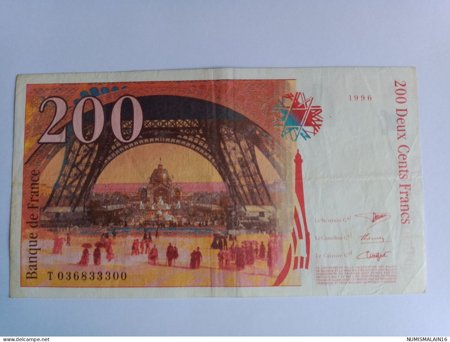 France - Billet De 200 Francs - Gustave Eiffel - 1996 - 200 F 1995-1999 ''Eiffel''