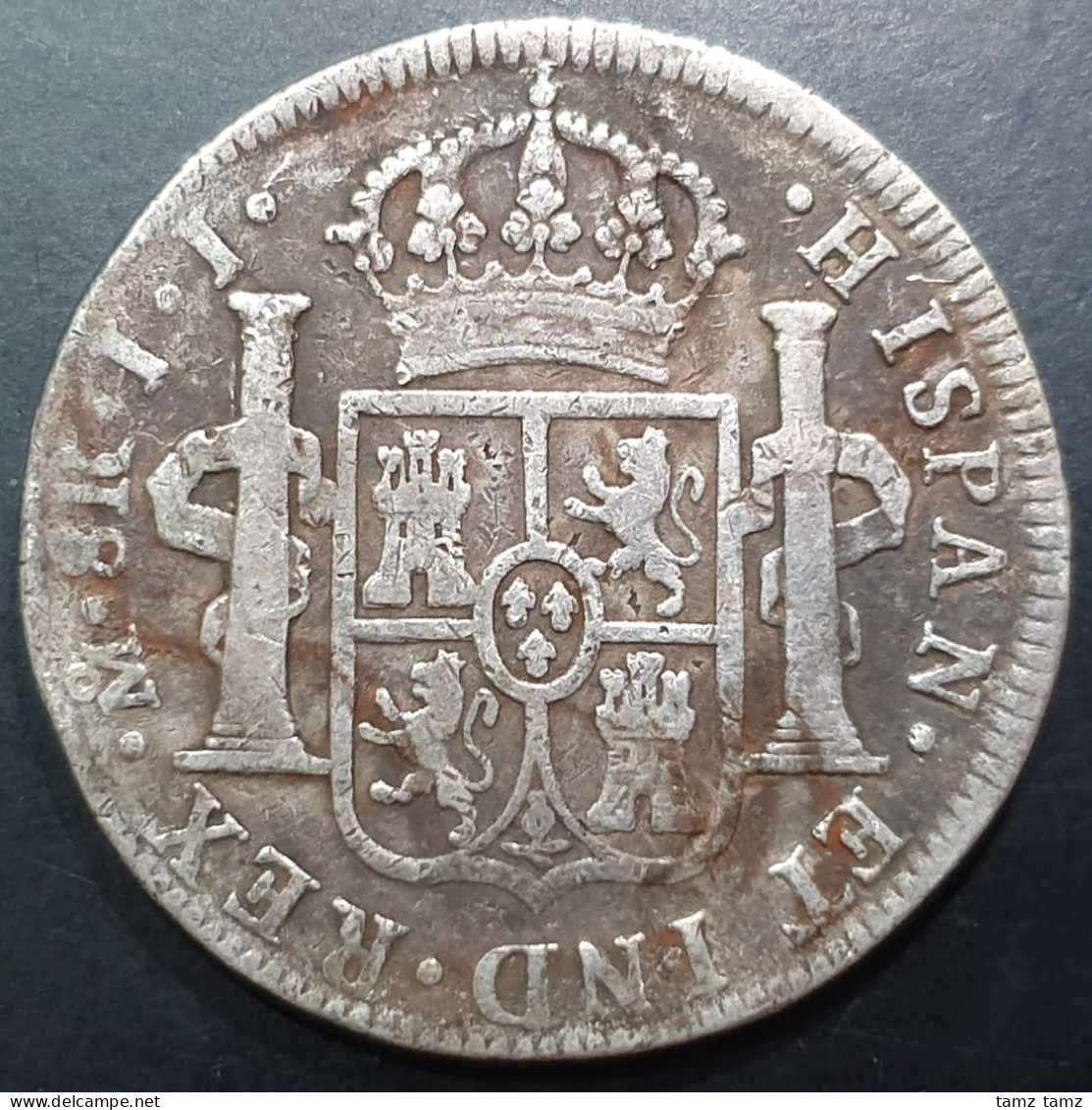 Mexico Spanish Colonial 8 Reales Ferdin Ferdinand VII 1819 Mo IJ Mexico Mint - Mexiko