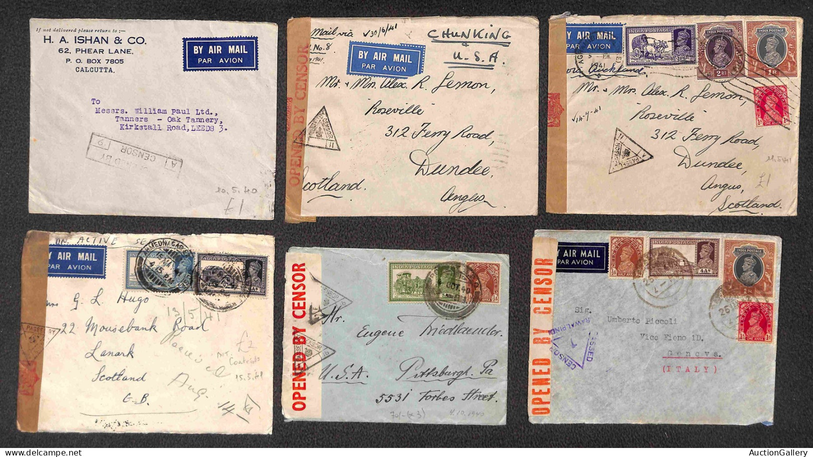 OLTREMARE - INDIA - 1929/1945 - Venti Aerogrammi Con Varie Affrancature Del Periodo - 19 Per L'estero - Da Esaminare - Sonstige & Ohne Zuordnung