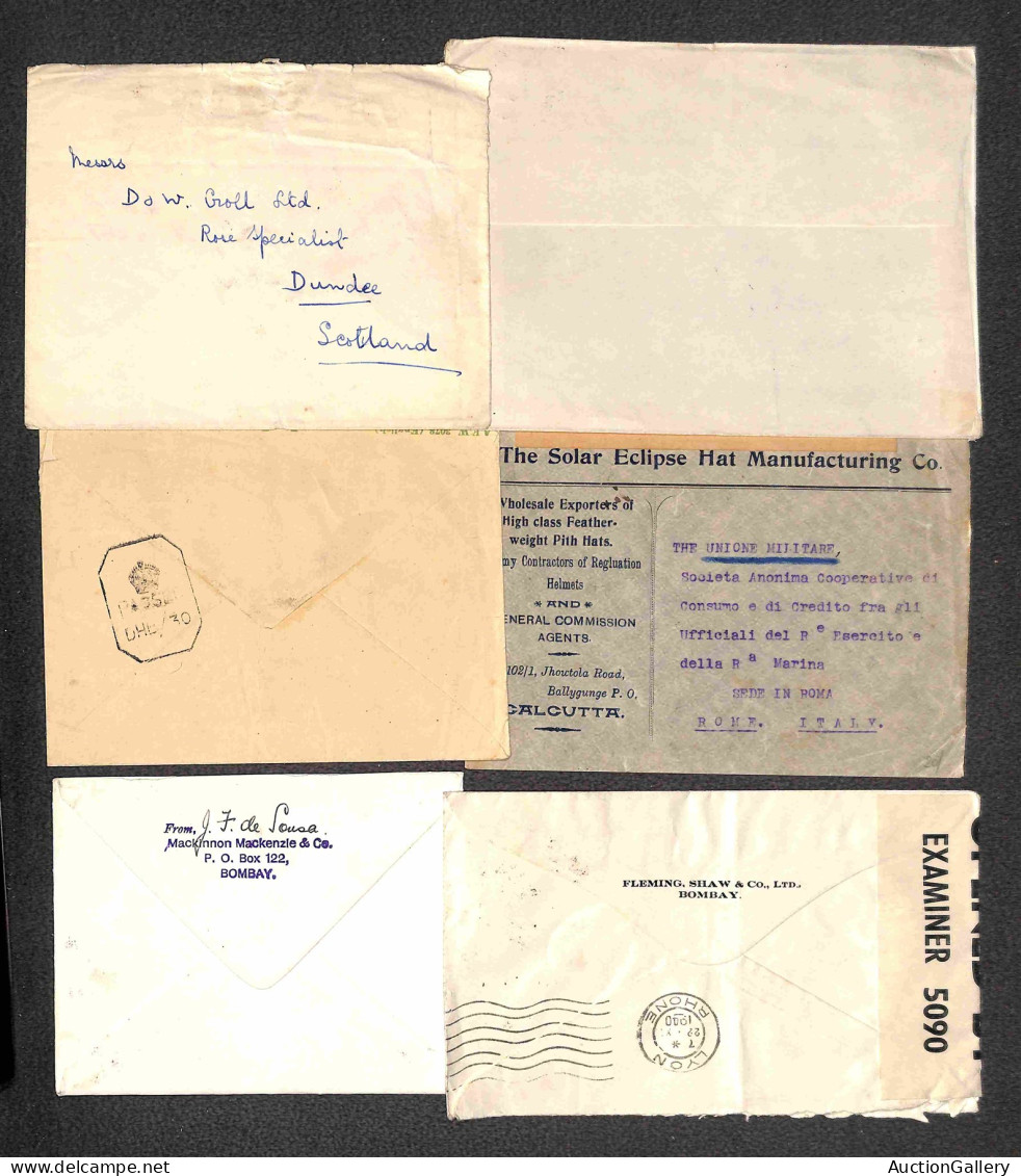 OLTREMARE - INDIA - 1903/1944 - Ventuno Lettere E Cartoline Con Varie Affrancature Del Periodo Per L'estero - Da Esamina - Other & Unclassified
