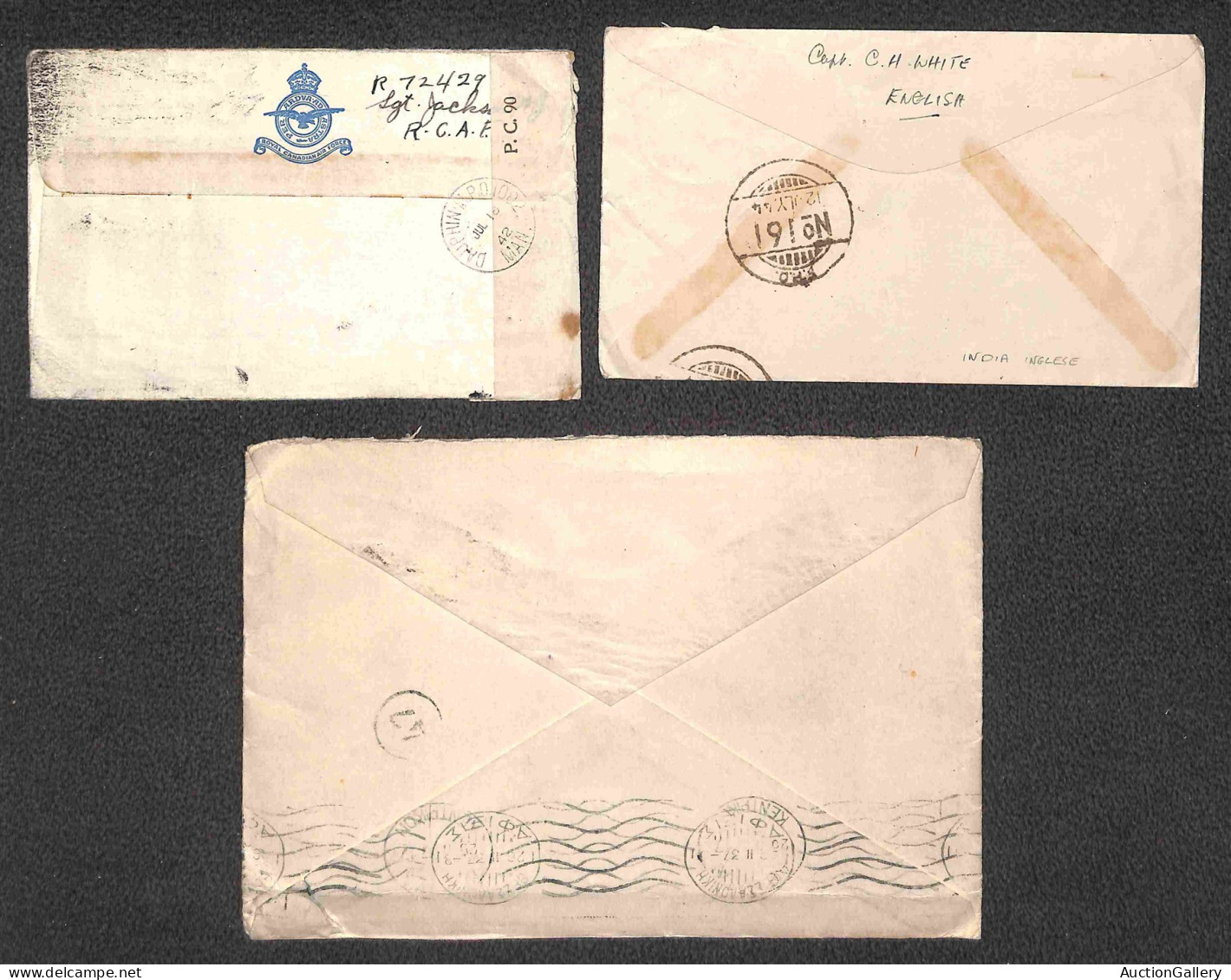 OLTREMARE - INDIA - 1903/1944 - Ventuno lettere e cartoline con varie affrancature del periodo per l'estero - da esamina