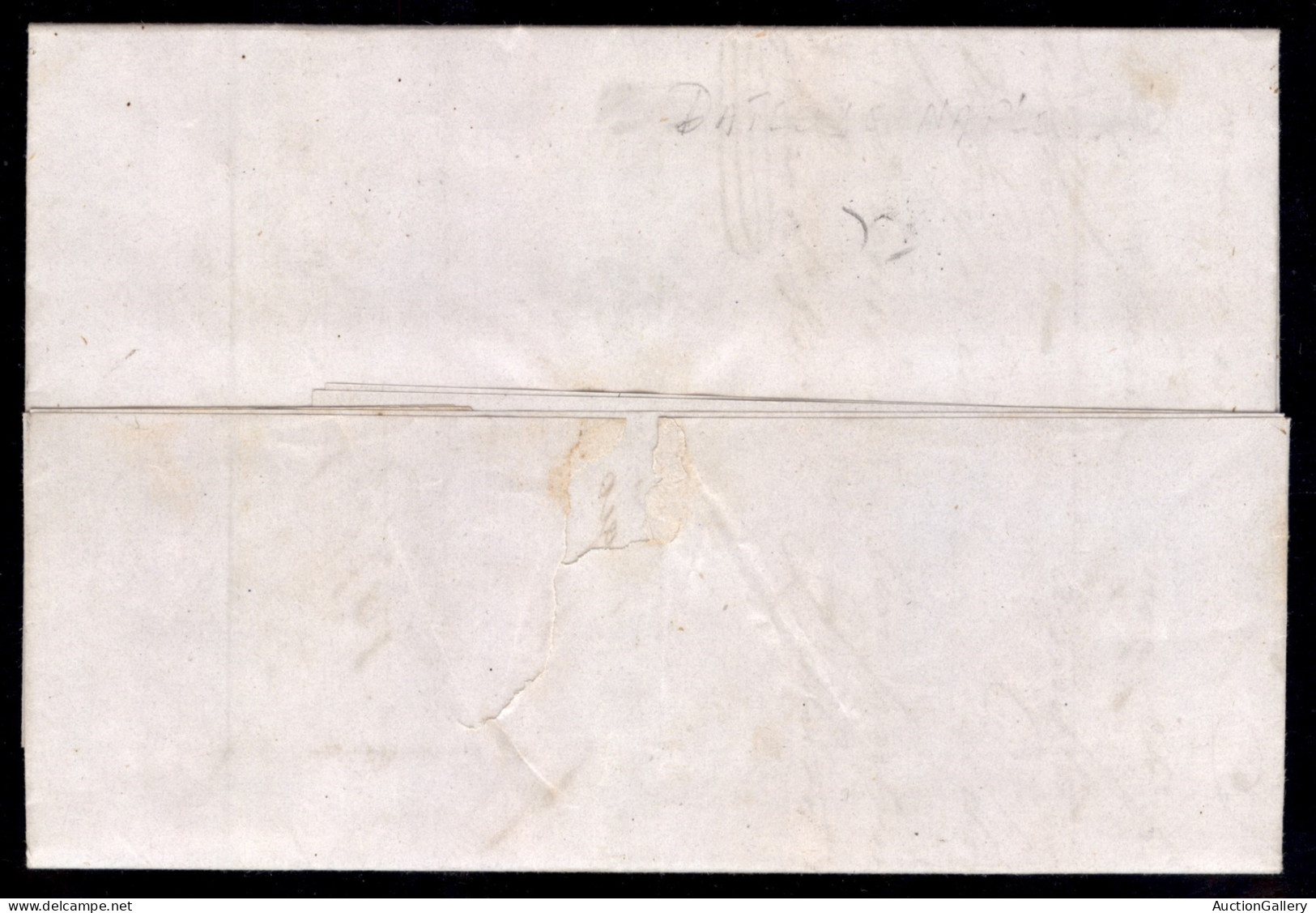 PREFILATELICHE - 1851 Lettera Da Napoli 7 Mag. Per Tunisi Con Manoscritto "Col Capitano Carpena Toscano" - Fresca - Autres & Non Classés