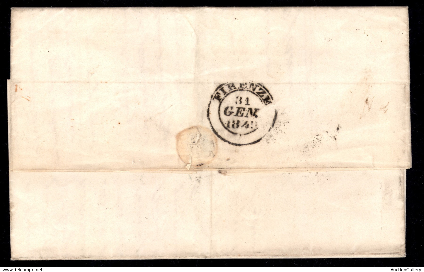 PREFILATELICHE - 1849 - Lettera Da Bruxelles Per Firenze Con Bollo D'ingresso In Francia In Rosso BELG. 3 VAL.NNE 3 21 J - Other & Unclassified