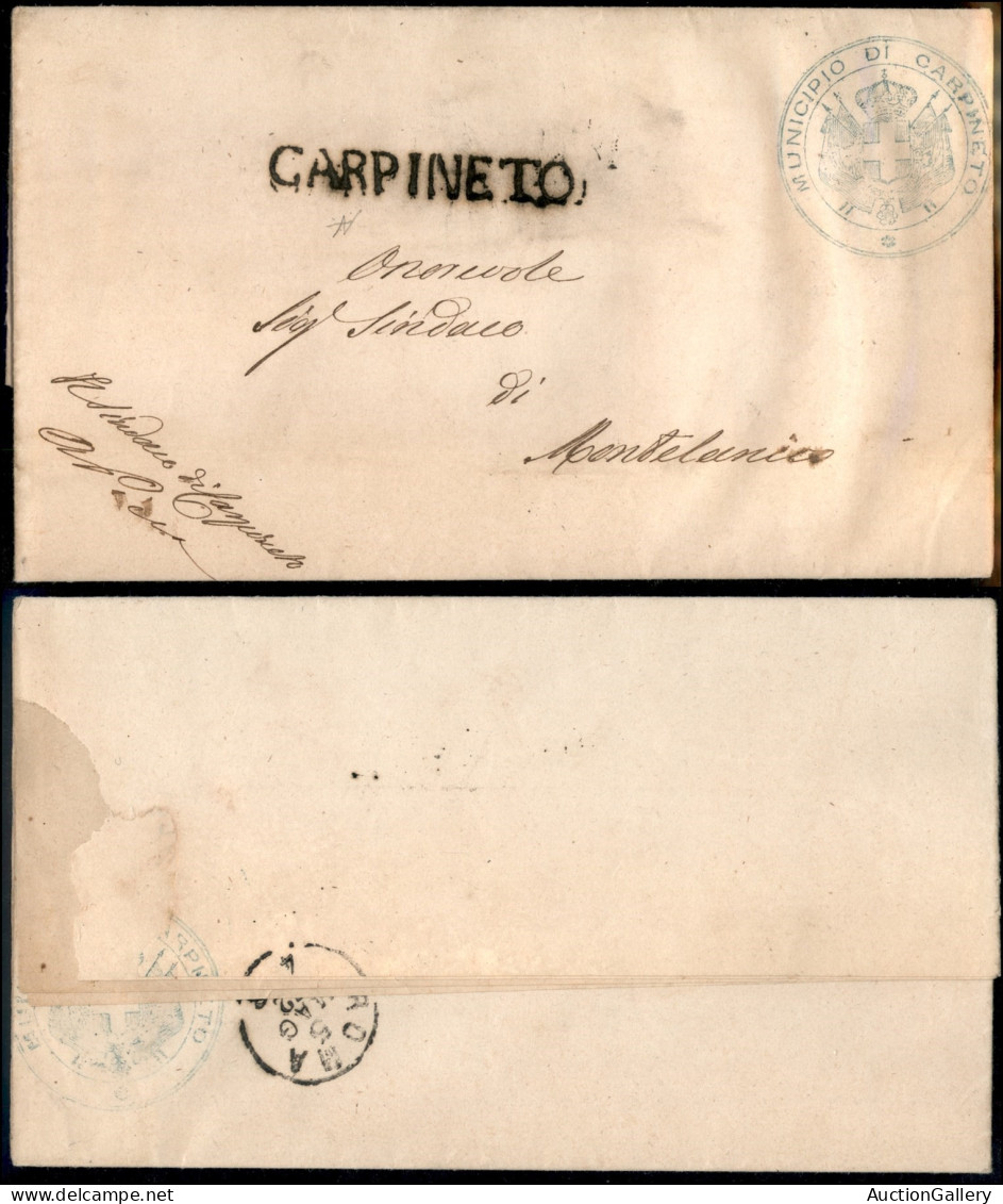 PREFILATELICHE - Carpineto - Lettera Per Montelanico Del 4.5.1872 - Alfani - Autres & Non Classés