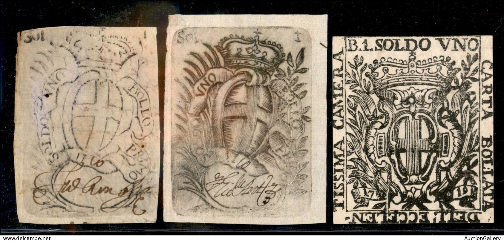 PREFILATELICHE - 1710/1798 - Carta Bollata - Insieme Di 5 Bolli Diversi Del Periodo - Other & Unclassified