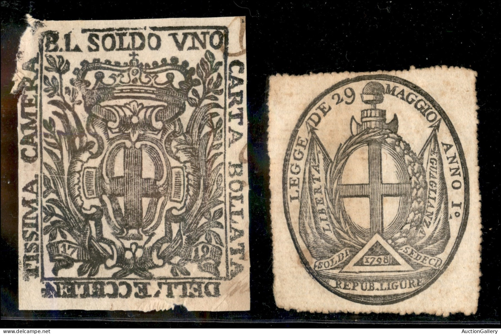 PREFILATELICHE - 1710/1798 - Carta Bollata - Insieme Di 5 Bolli Diversi Del Periodo - Autres & Non Classés