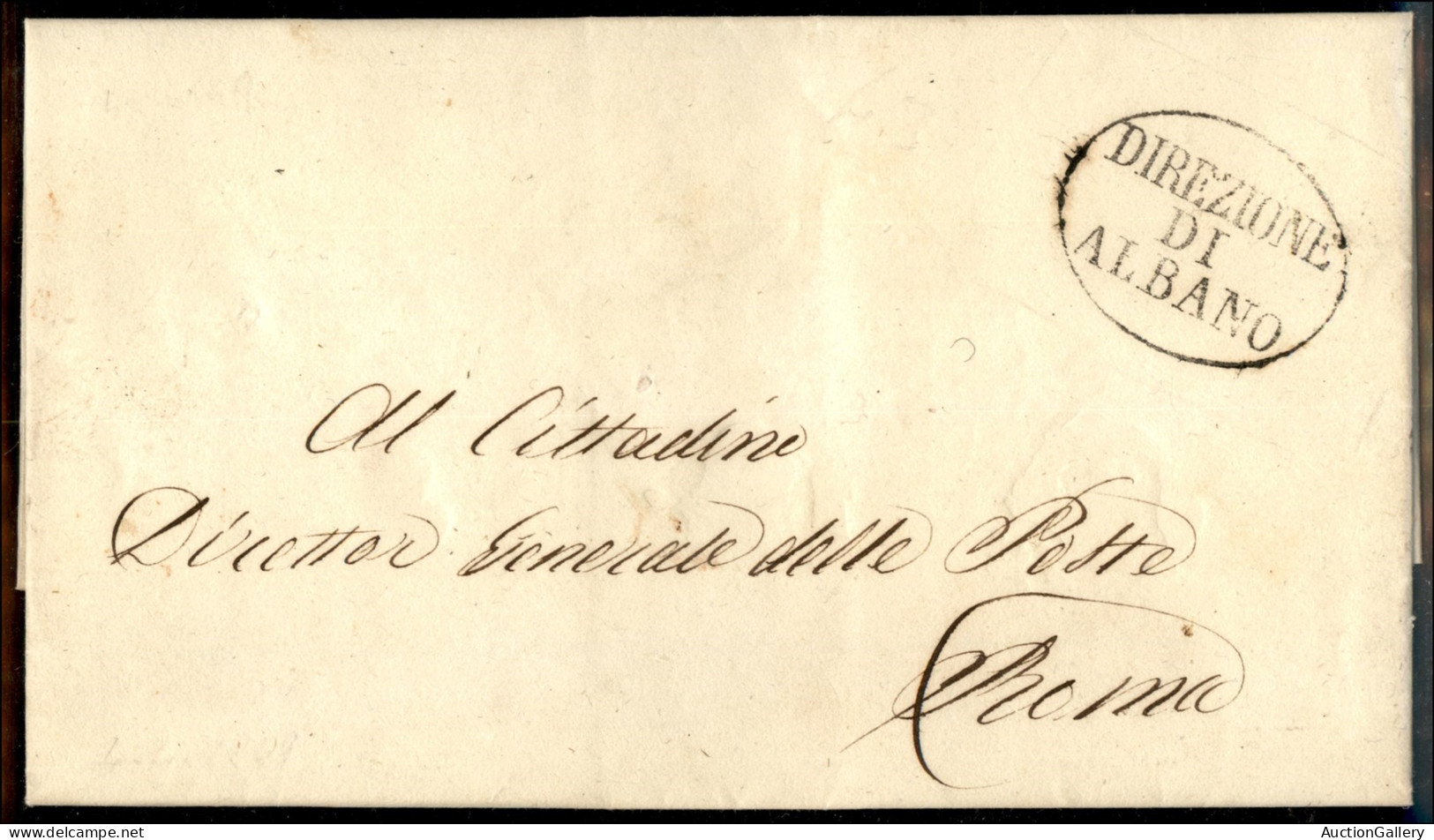 PREFILATELICHE - 1849 - Repubblica Romana - Direzione / Di / Albano (Ovale) - Lettera In Franchigia Per Roma Del 4.4.49 - Autres & Non Classés