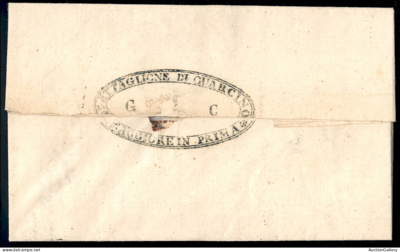 PREFILATELICHE - 1849 - Repubblica Romana - Battaglione Di Guarcino / Maggiore In Prima (Ovale) + RR A Penna - Lettera I - Other & Unclassified
