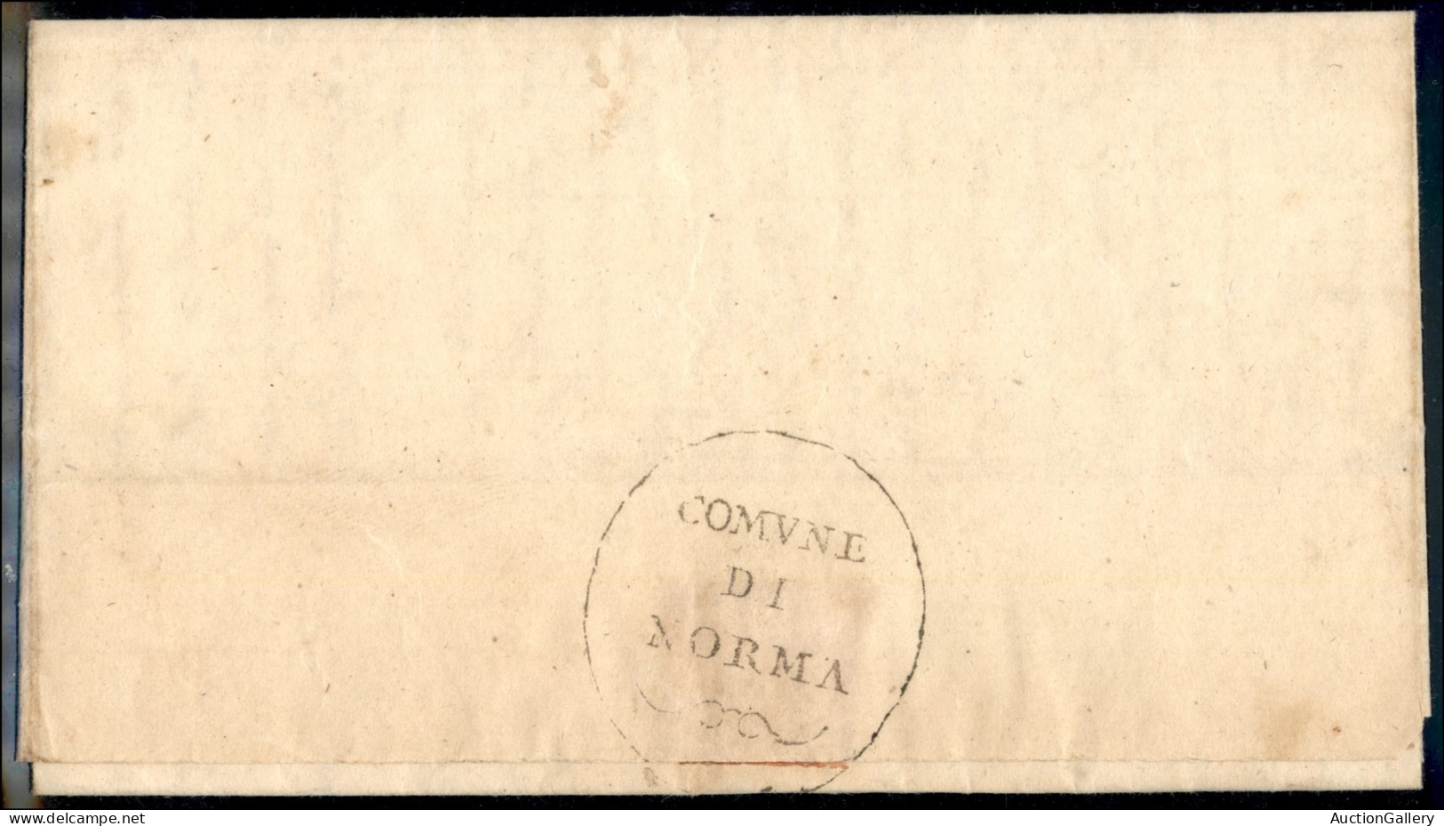 PREFILATELICHE - 1849 - Repubblica Romana - Comune Di Norma (Ovale) - Lettera In Franchigia Per Sermoneta Del 2.7.49 - Autres & Non Classés