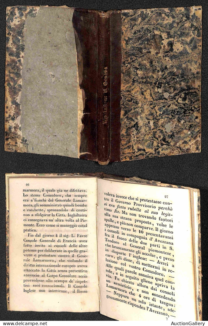 DOCUMENTI/VARIE - 1850 - Della Rivoluzione Di Genova (nell'aprile 1849 Esposta Nelle Sue Vere Sorgenti) - Libro Di 154 P - Andere & Zonder Classificatie