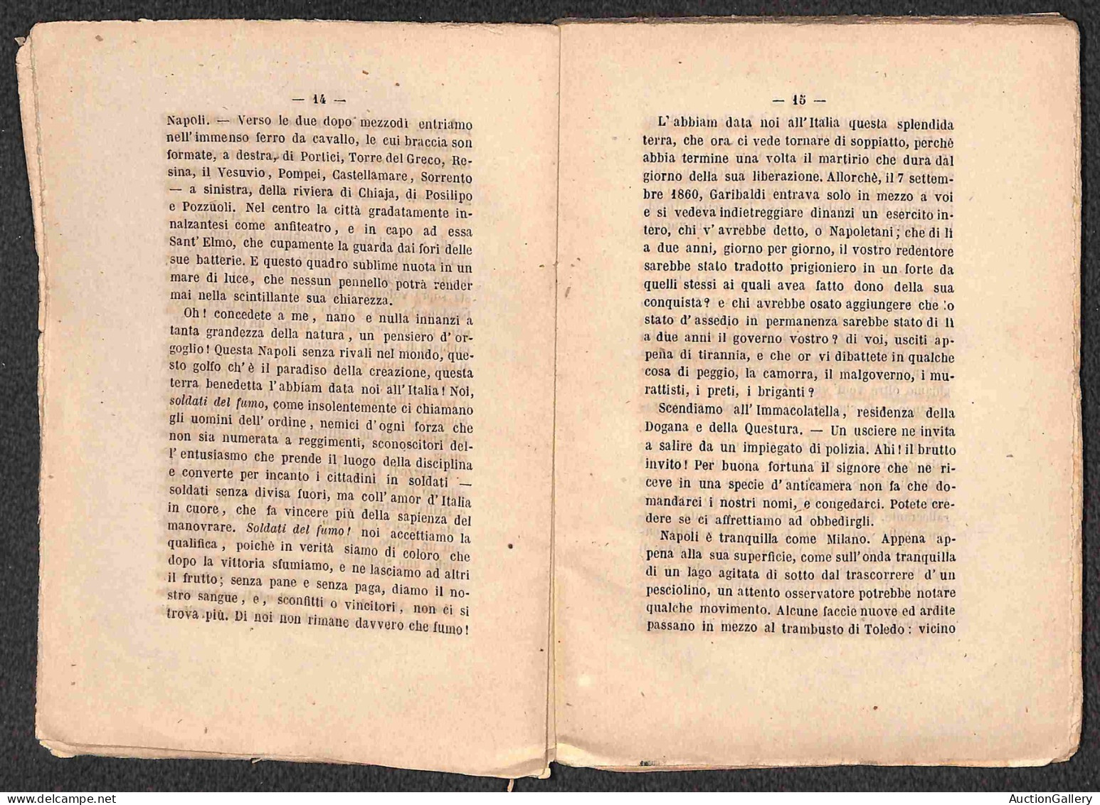 DOCUMENTI/VARIE - 1863 - Da Palermo Ad Aspromonte (frammenti Di Francesco Zappert) - Libro Di 152 Pagine Copertinato (12 - Sonstige & Ohne Zuordnung