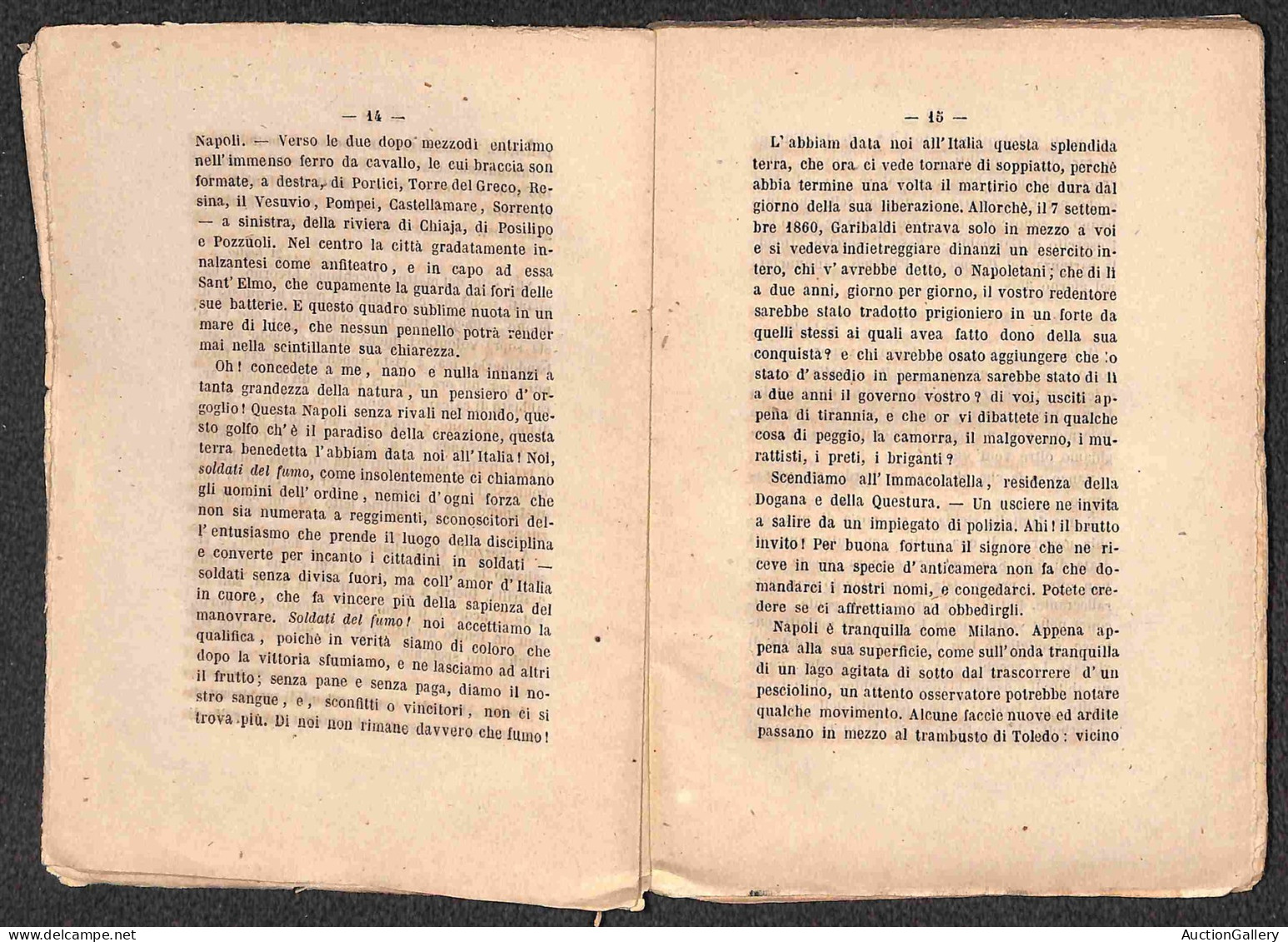 DOCUMENTI/VARIE - 1863 - Da Palermo Ad Aspromonte (frammenti Di Francesco Zappert) - Libro Di 152 Pagine Copertinato (12 - Autres & Non Classés