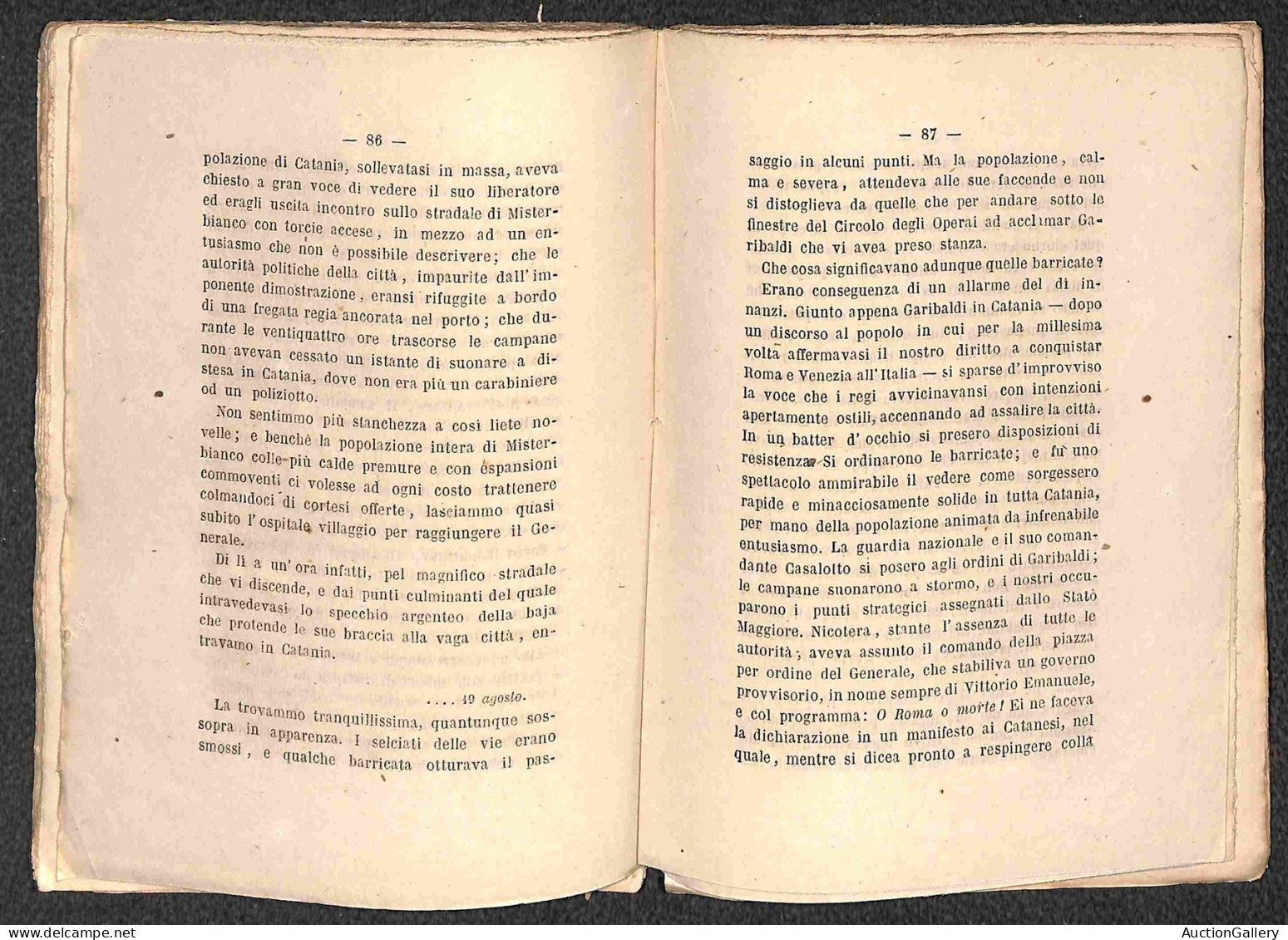 DOCUMENTI/VARIE - 1863 - Da Palermo ad Aspromonte (frammenti di Francesco Zappert) - libro di 152 pagine copertinato (12