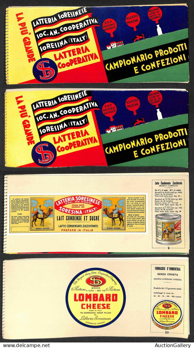 DOCUMENTI/VARIE - 1950 Circa - Latteria Soresina - Campionario Prodotti E Confezioni - Due Splendidi Fascicoli Pubblicit - Other & Unclassified