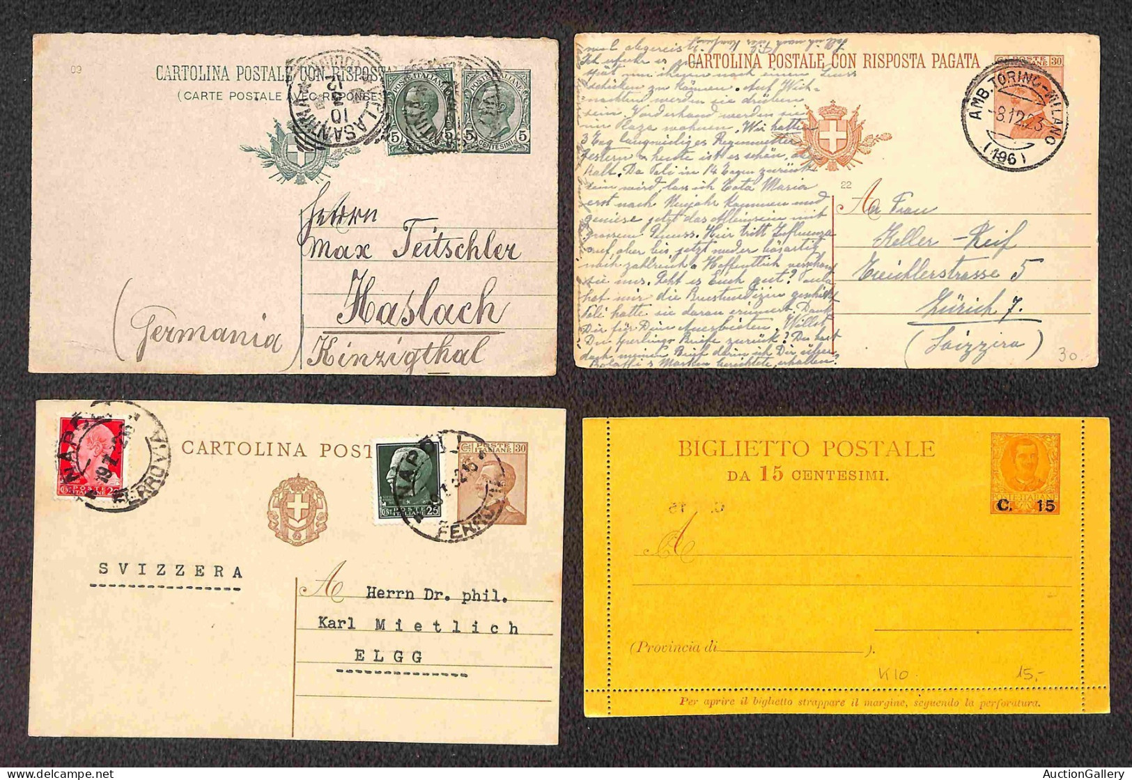 LOTTI & COLLEZIONI - REGNO - INTERI - 1861/1929 - Insieme Di 34 Cartoline Usate - Otros & Sin Clasificación