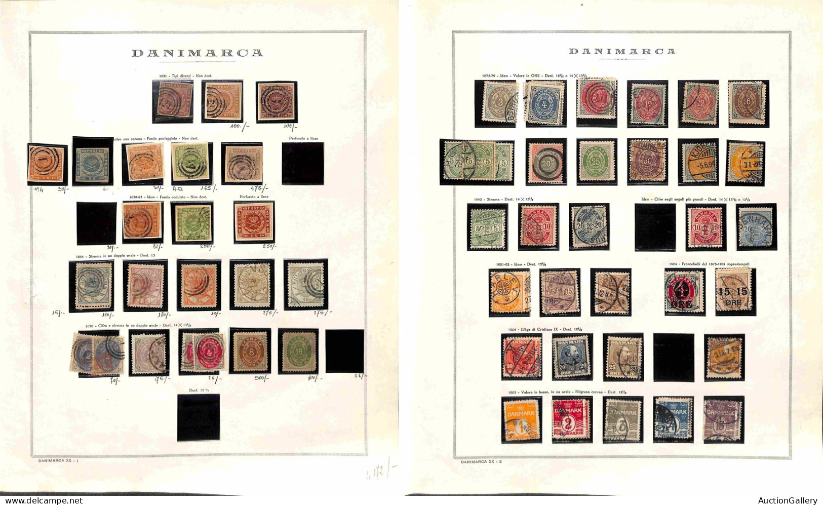 LOTTI & COLLEZIONI - DANIMARCA - 1851/1997 - Collezione Mista Nuova E Usata In Album Marini - Merita Esame - Andere & Zonder Classificatie