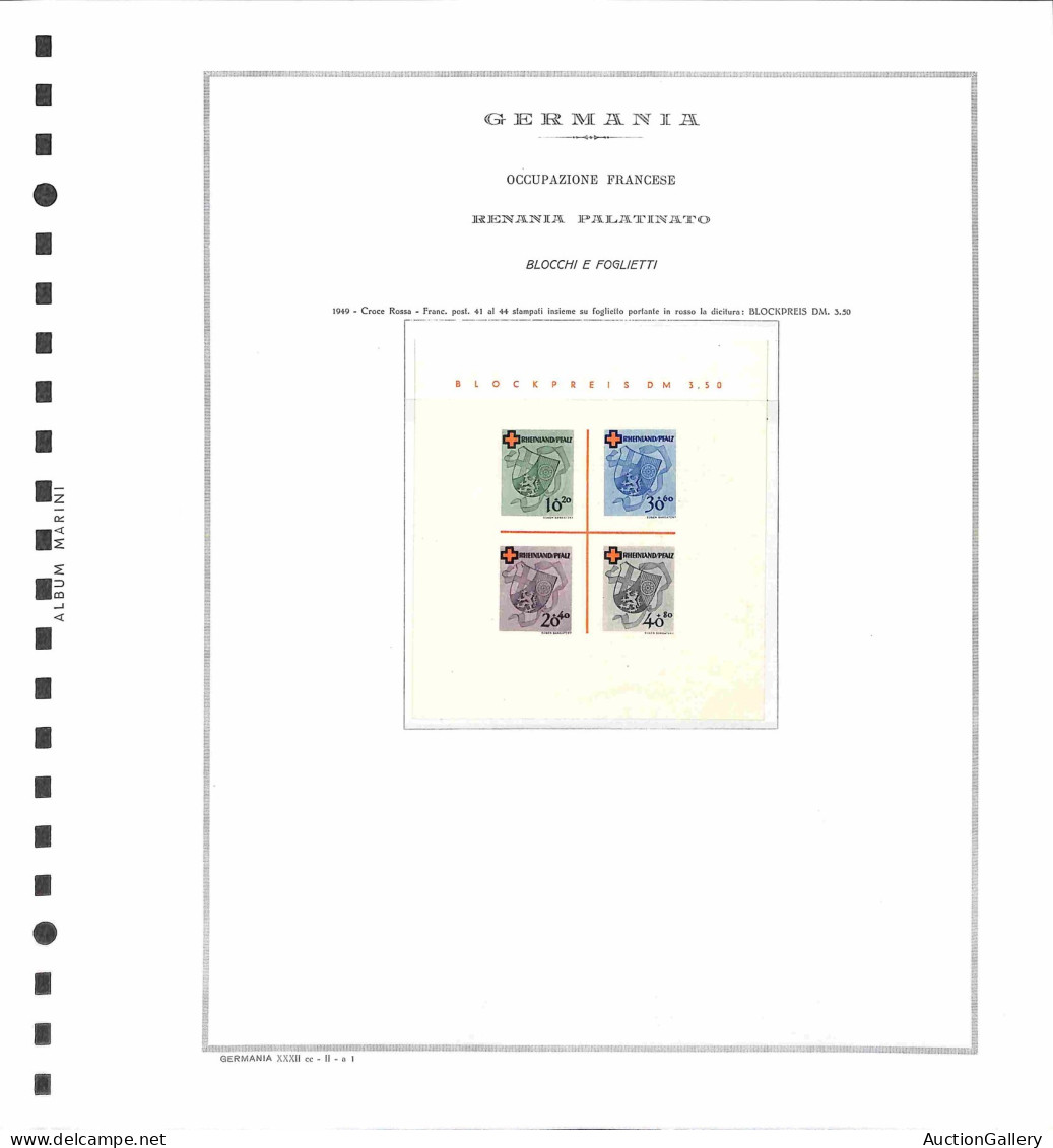 LOTTI & COLLEZIONI - GERMANIA - OCC.ALLEATA - Zona Francese/Rheinland-Pfalz - 1947/1949 - Collezione Completa Di Valori  - Autres & Non Classés