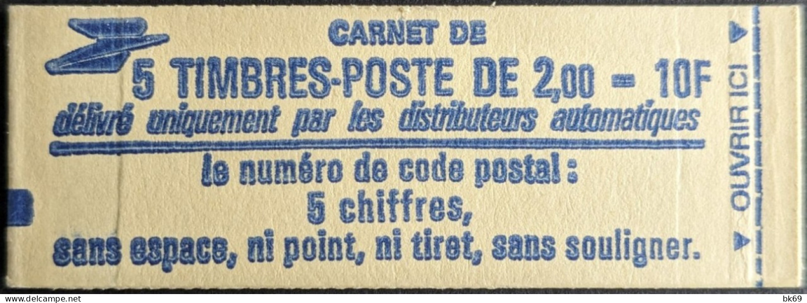 Variété 2274 C1a Conf. - RE Repère électronique Gomme Mate T Carnet Fermé Liberté 2.00F Rouge - Moderne : 1959-...