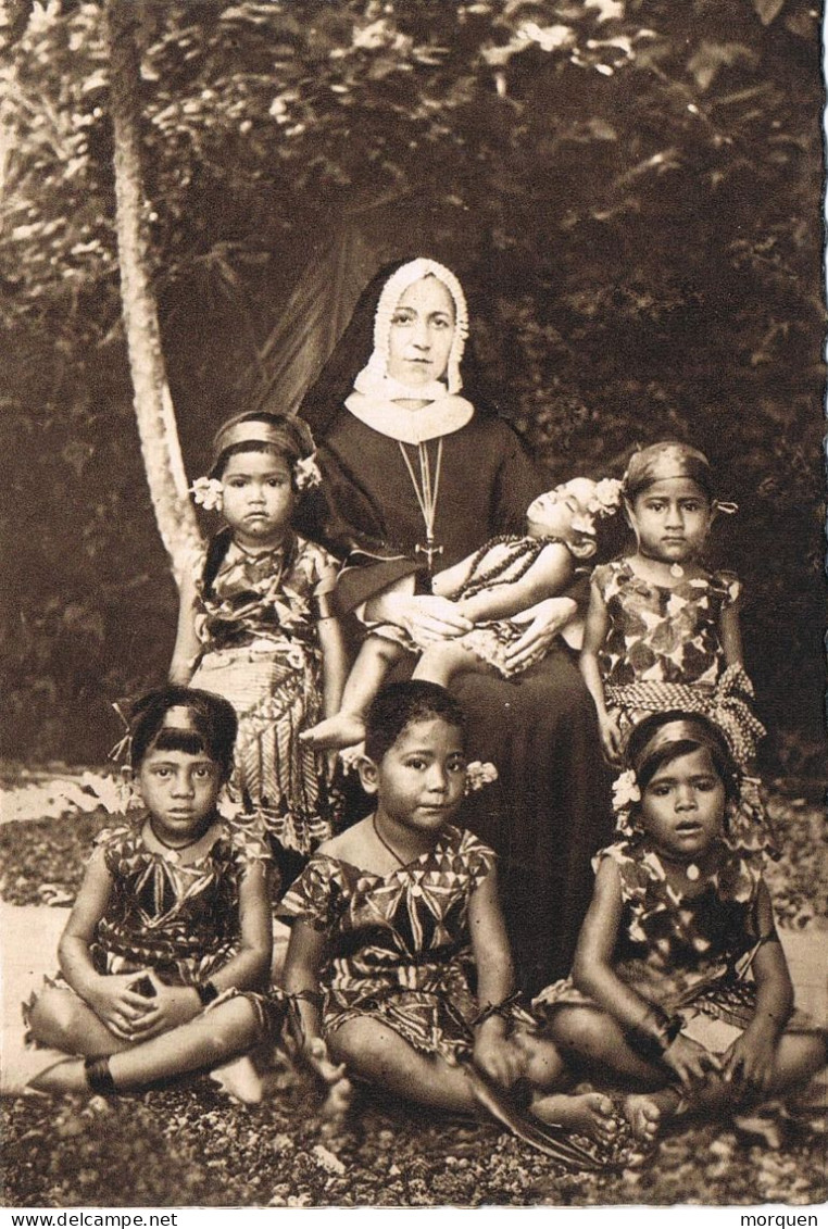 54727. Postal  SAMOA, Hermana Misionera De Sociedad De Maria Y Niñas. Misiones Maristas De OCEANIA - Samoa