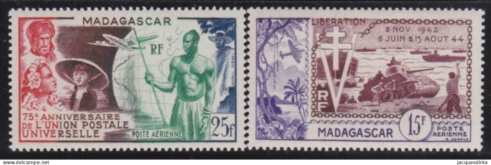 Madagascar   .  Y&T   .    PA   2 Timbres   .      *     .     Neuf Avec Gomme - Nuovi