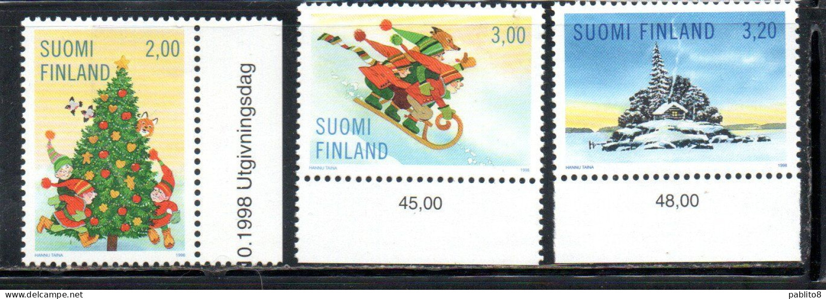 SUOMI FINLAND FINLANDIA FINLANDE 1998 CHRISTMAS NATALE NOEL WEIHNACHTEN NAVIDAD COMPLETE SET SERIE COMPLETA MNH - Neufs