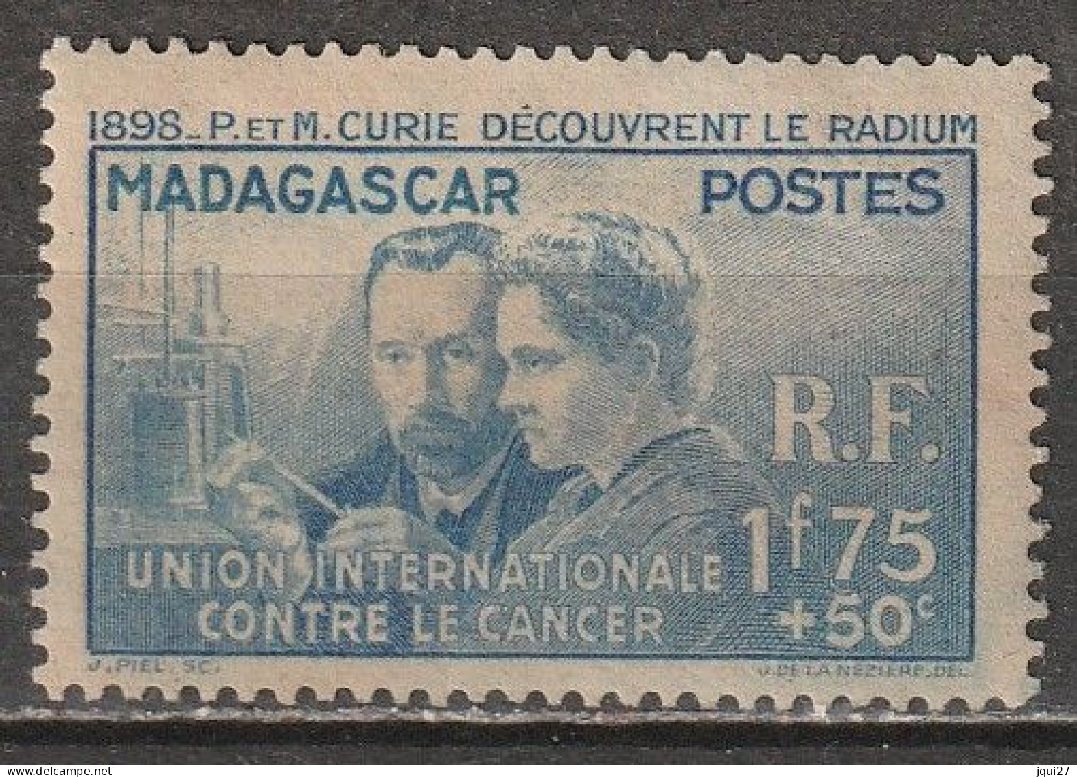 Madagascar N° 206 * Pierre Et Marie Curie - Ongebruikt