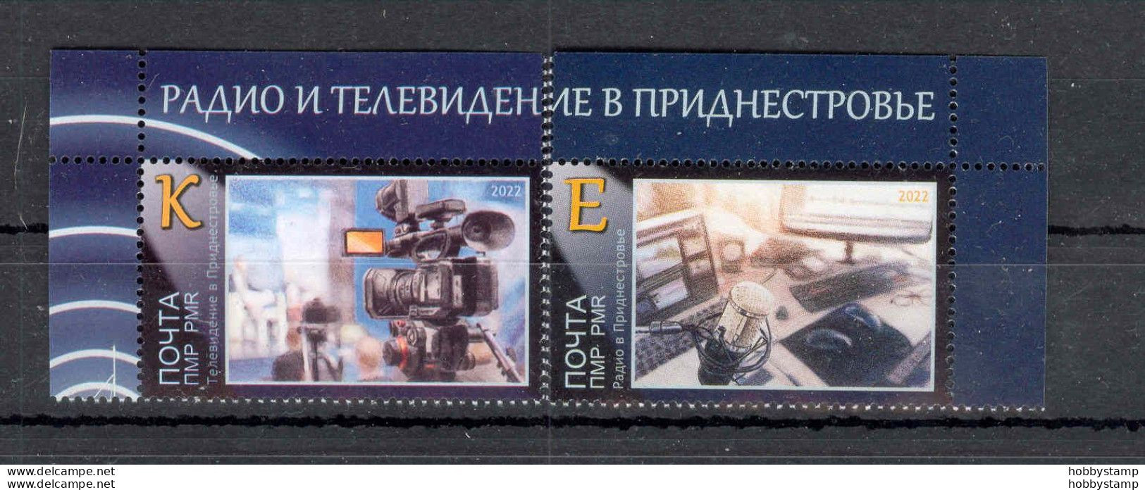 Label Transnistria 2023 Radio And Television In Transnistria 2v**MNH Corner - Fantasie Vignetten