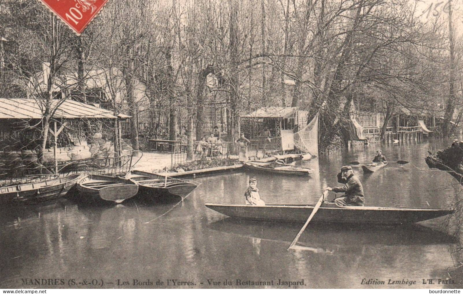 MANDRES BORDS DE L YERRES TOP RARE RESTAURANT JASPARD ANIMEE BARQUES CANOE - Mandres Les Roses