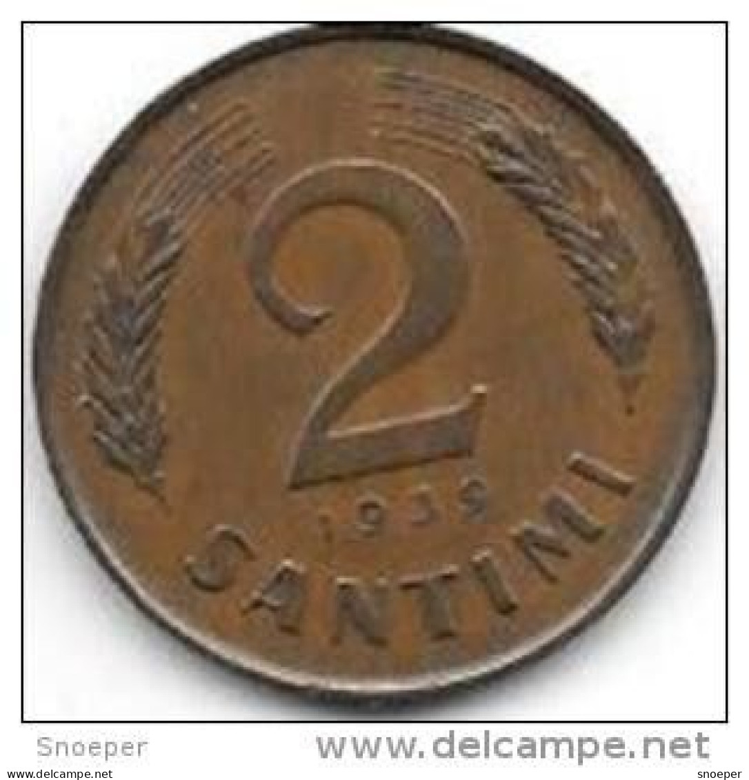 Latvia 2 Santimi 1939  K11.2  Xf+ - Lettland