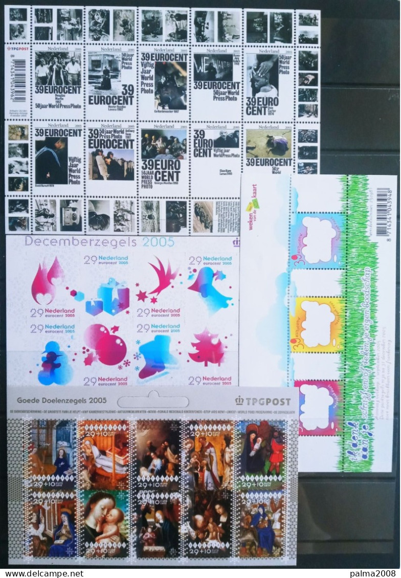 HOLANDA AÑO 2005 COMPLETO - 94 SELLOS NUEVOS ** - LOS DE LAS 3 FOTO - Années Complètes