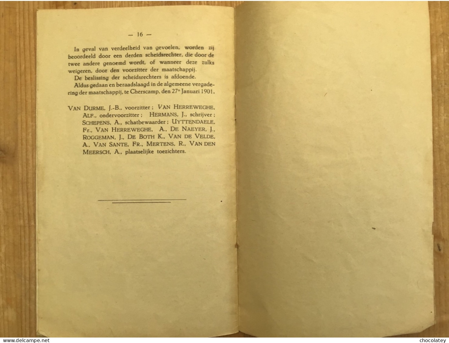 Sint Antonius Gilde Serskamp Tegen Sterfte Onder Paarden 1901 Wetteren16blz - Antique