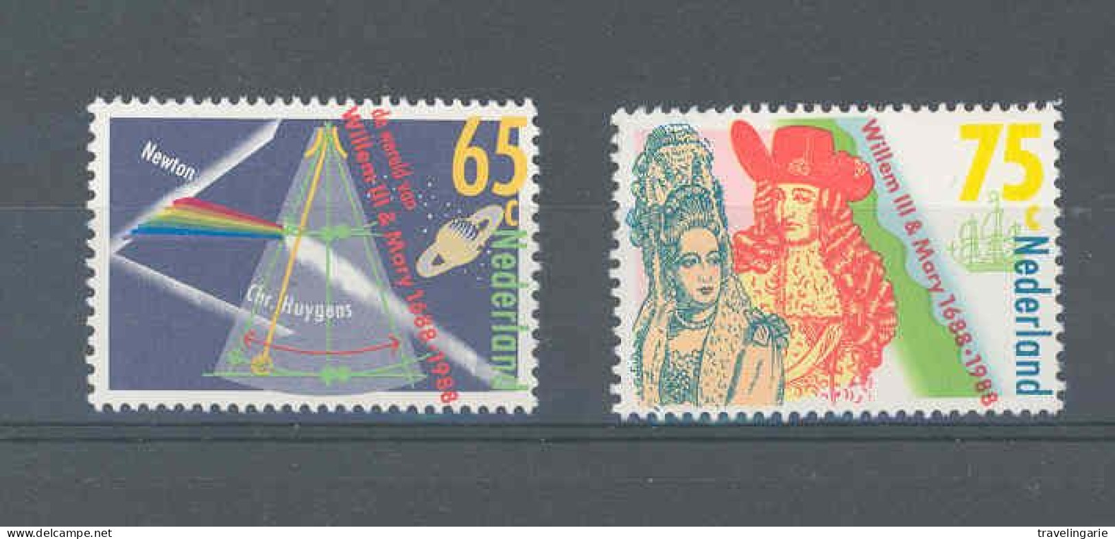 Netherlands 1988 Tricentenary Of The Arrival Of William III Of Orange In England/ Astrology Newton/Huygens   MNH ** - Astrology